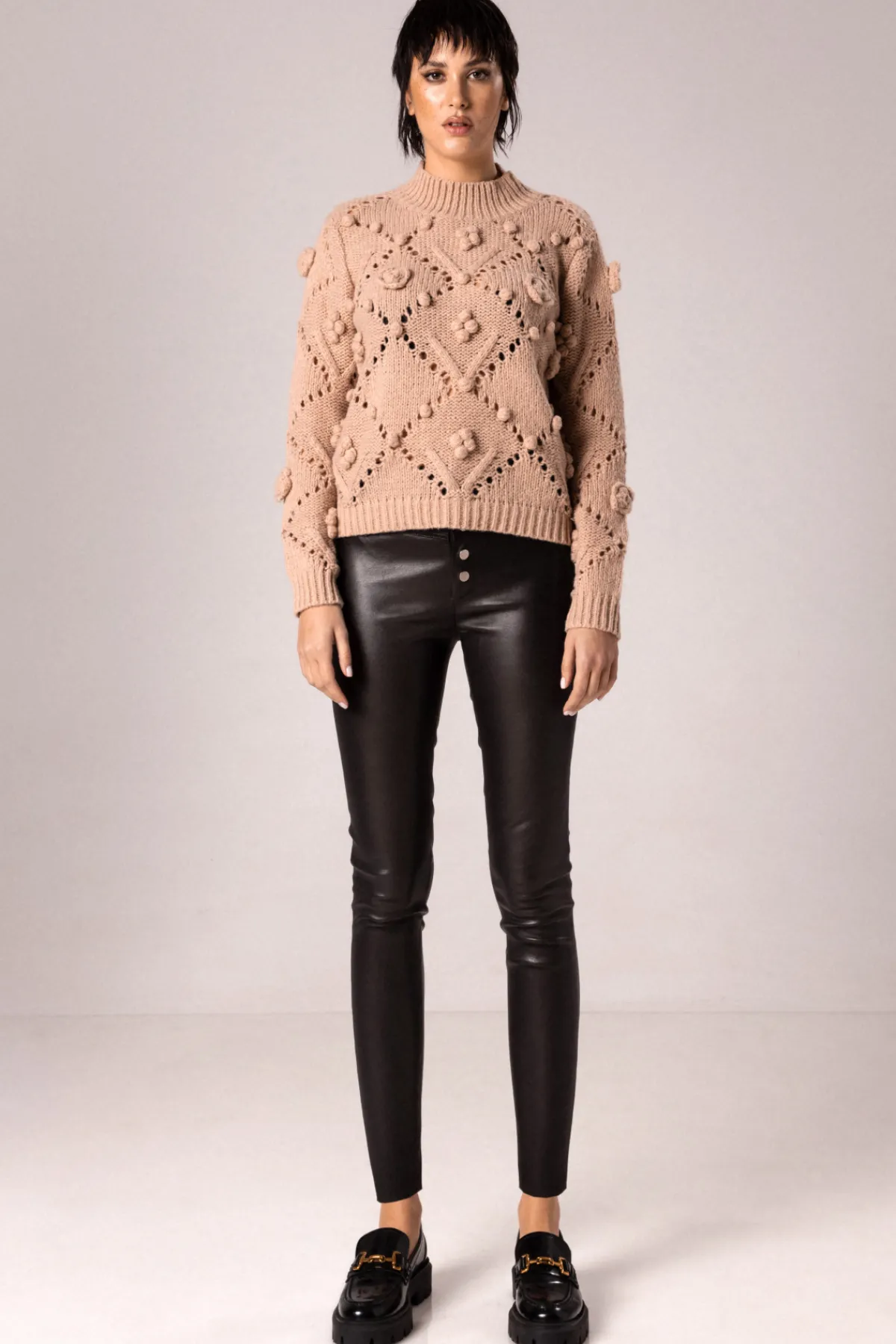 Fashion 3D-knit jumper Knitwear