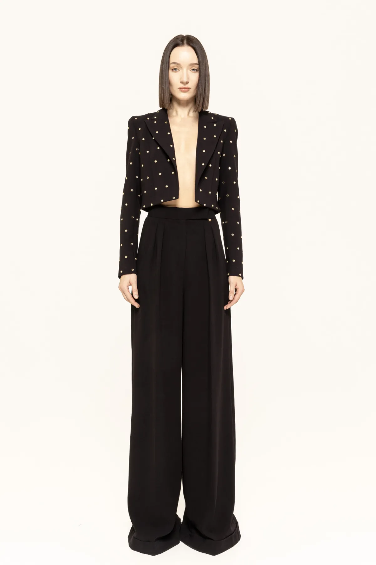 Shop Embellished cropped blazer Jackets