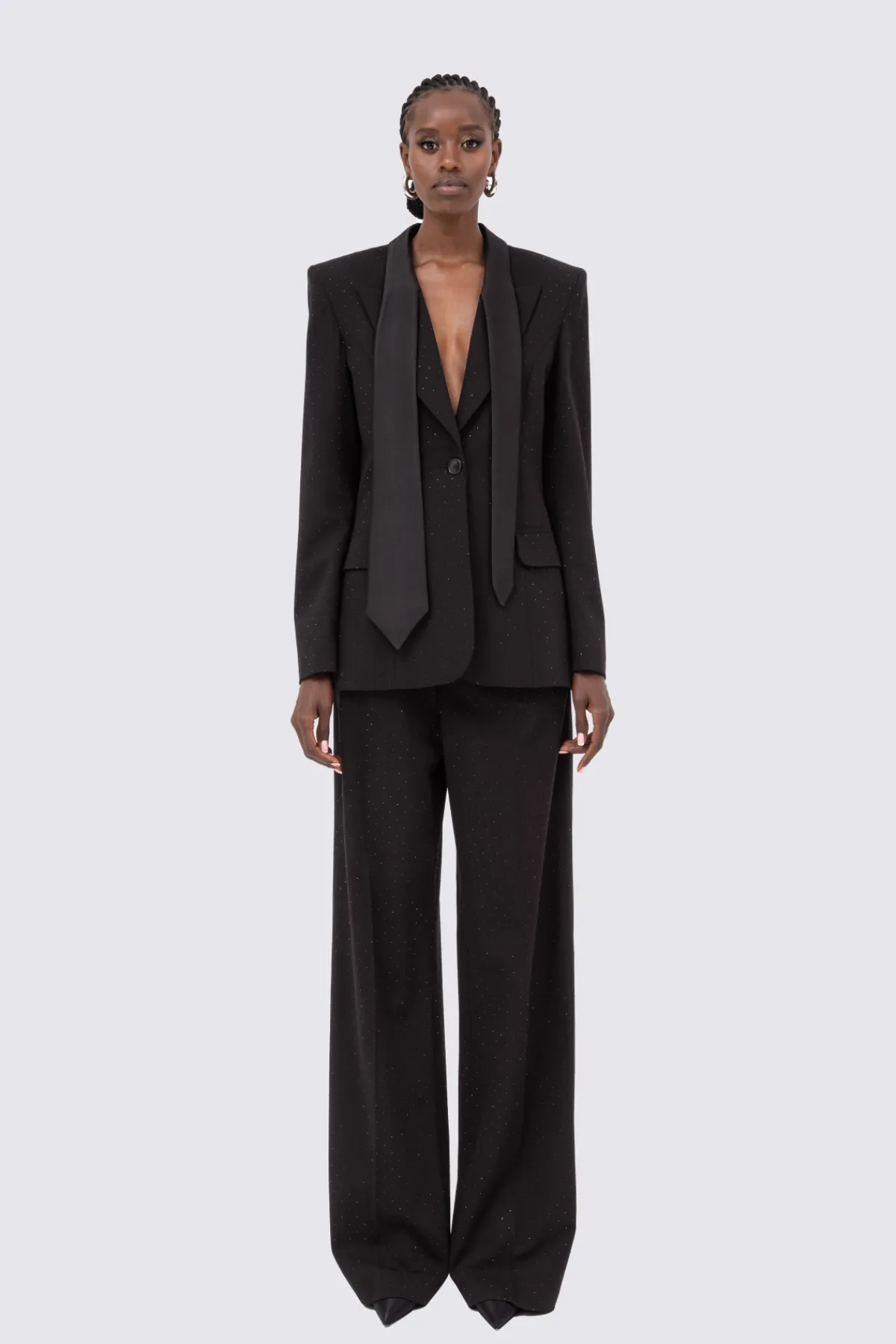 Store Embellished high-rise wool pants Pants