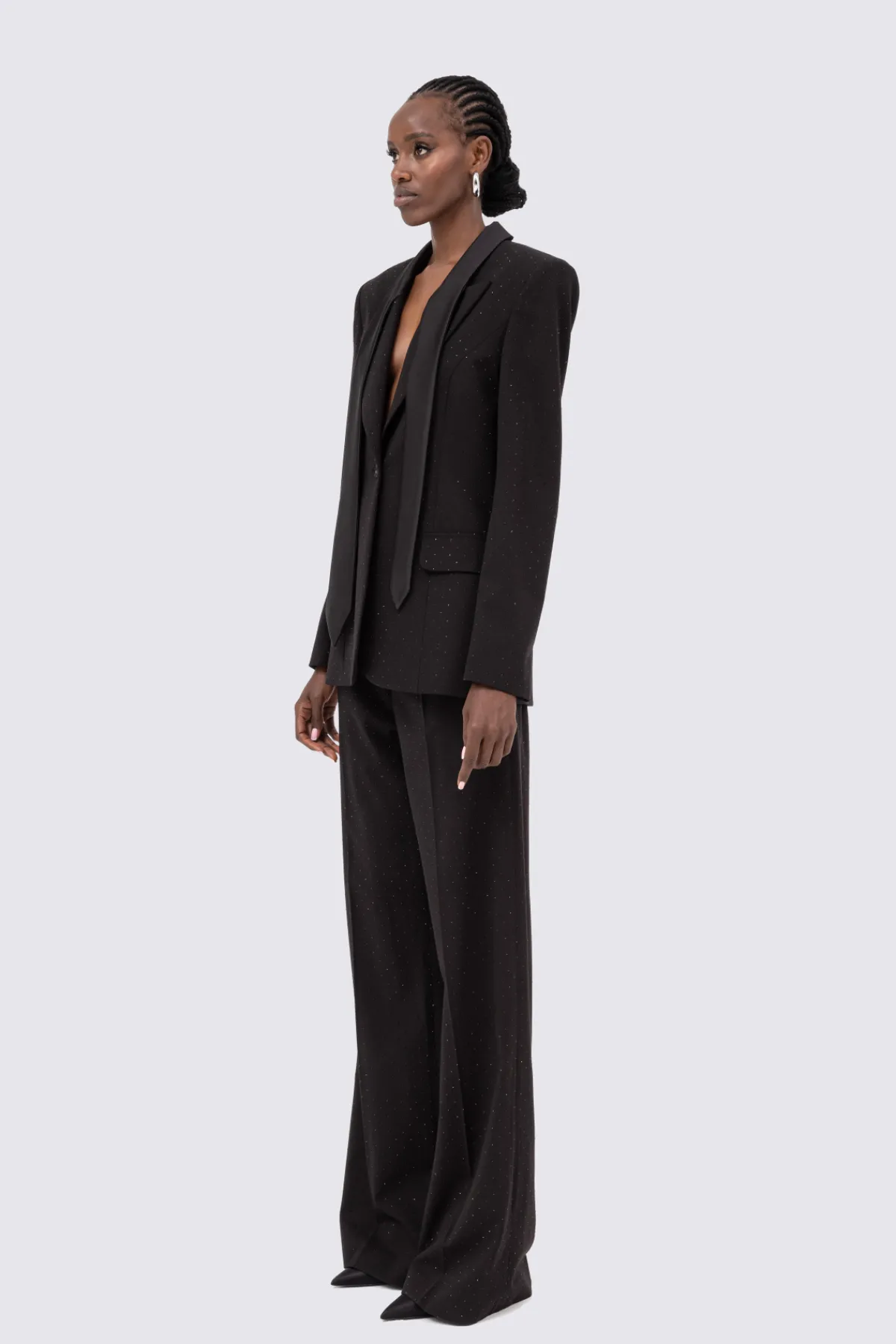 Store Embellished high-rise wool pants Pants