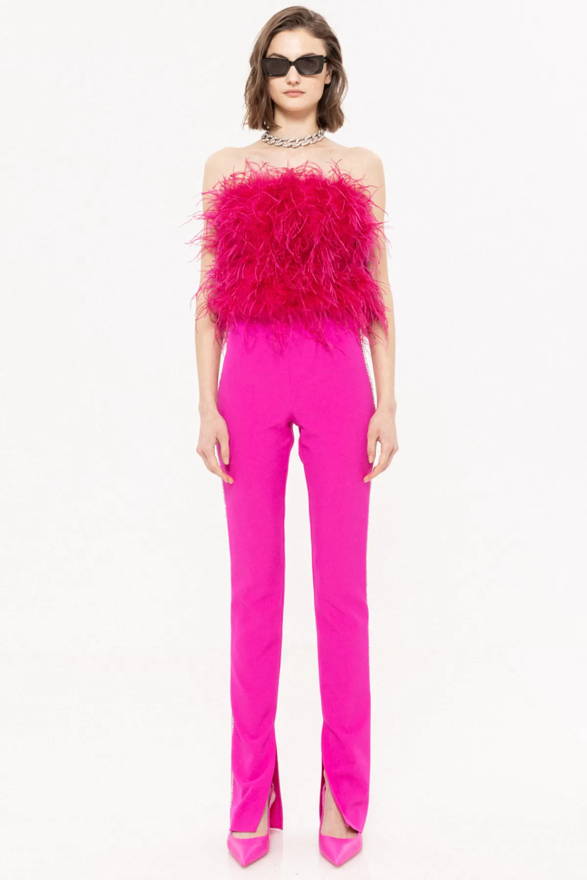 Online Embellished high-waisted pants Pants