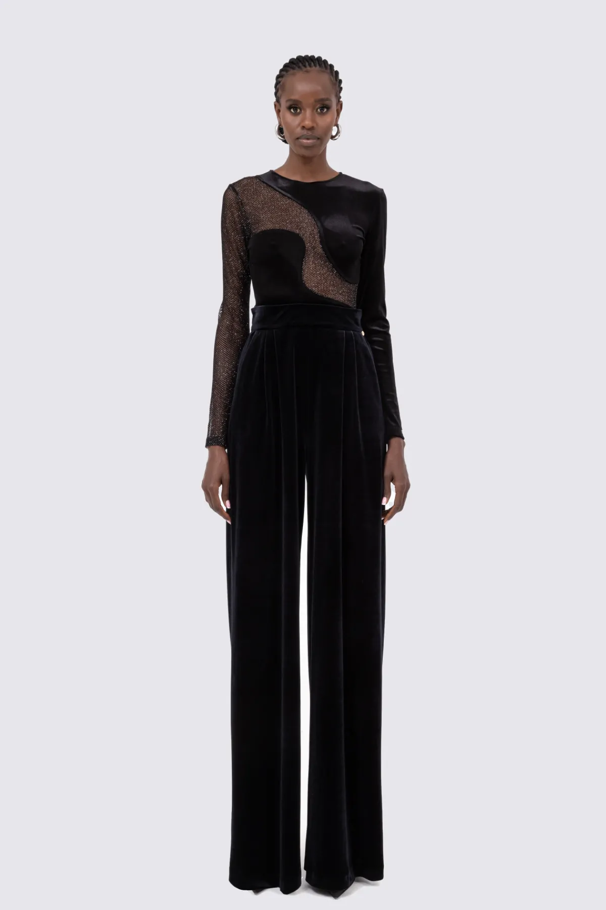 Best Embellished mesh velvet bodysuit Body