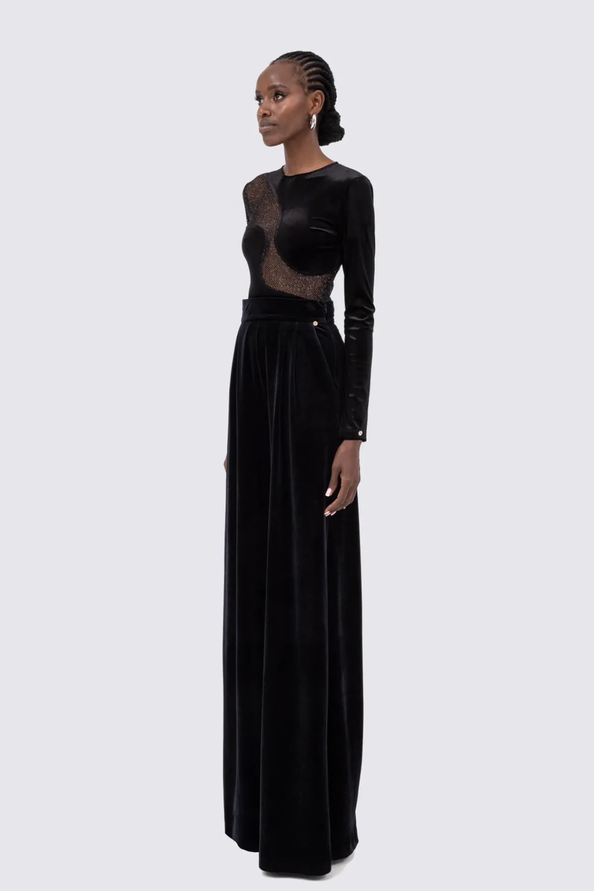 Best Embellished mesh velvet bodysuit Body