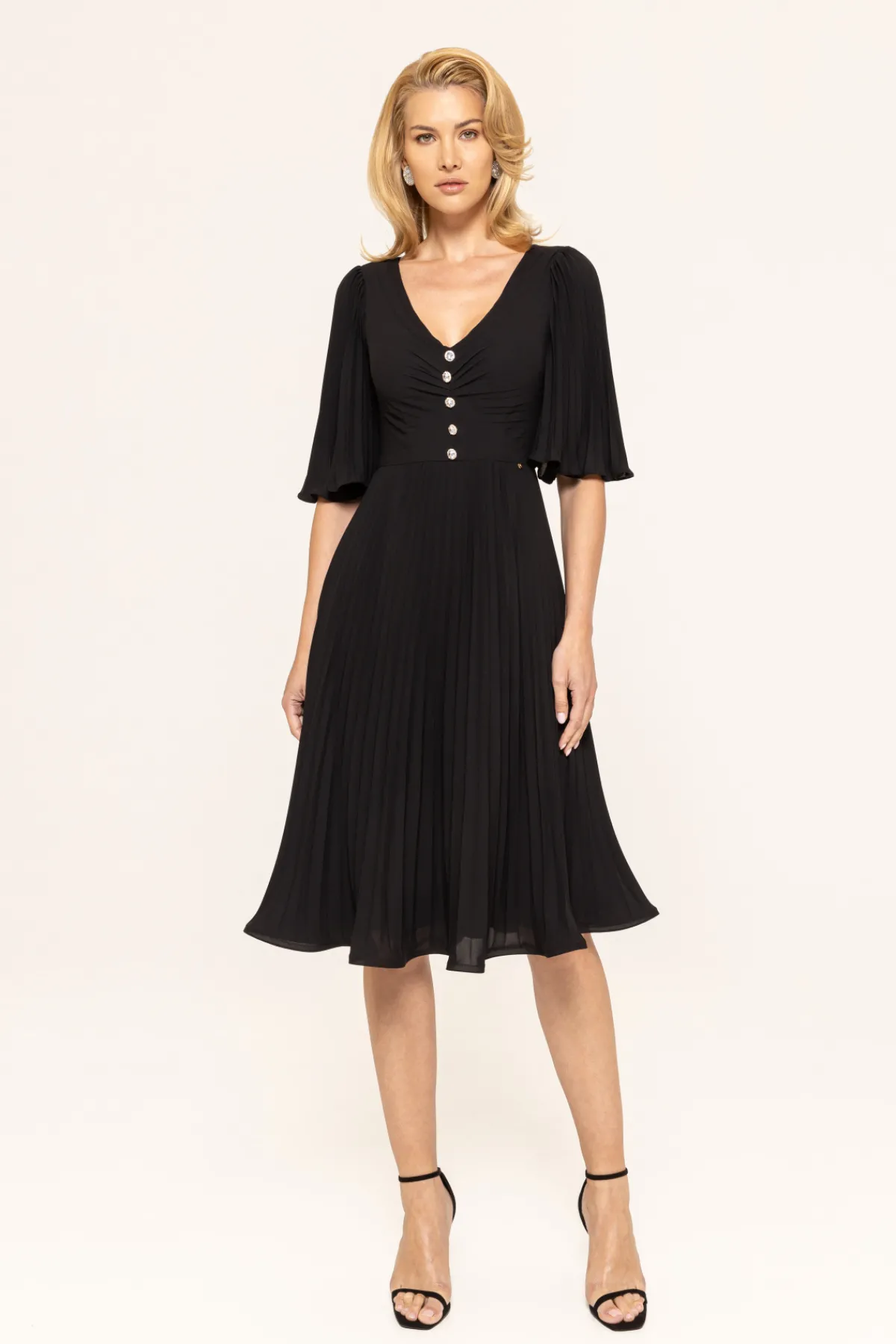 Cheap Embellished pleated dress Dresses
