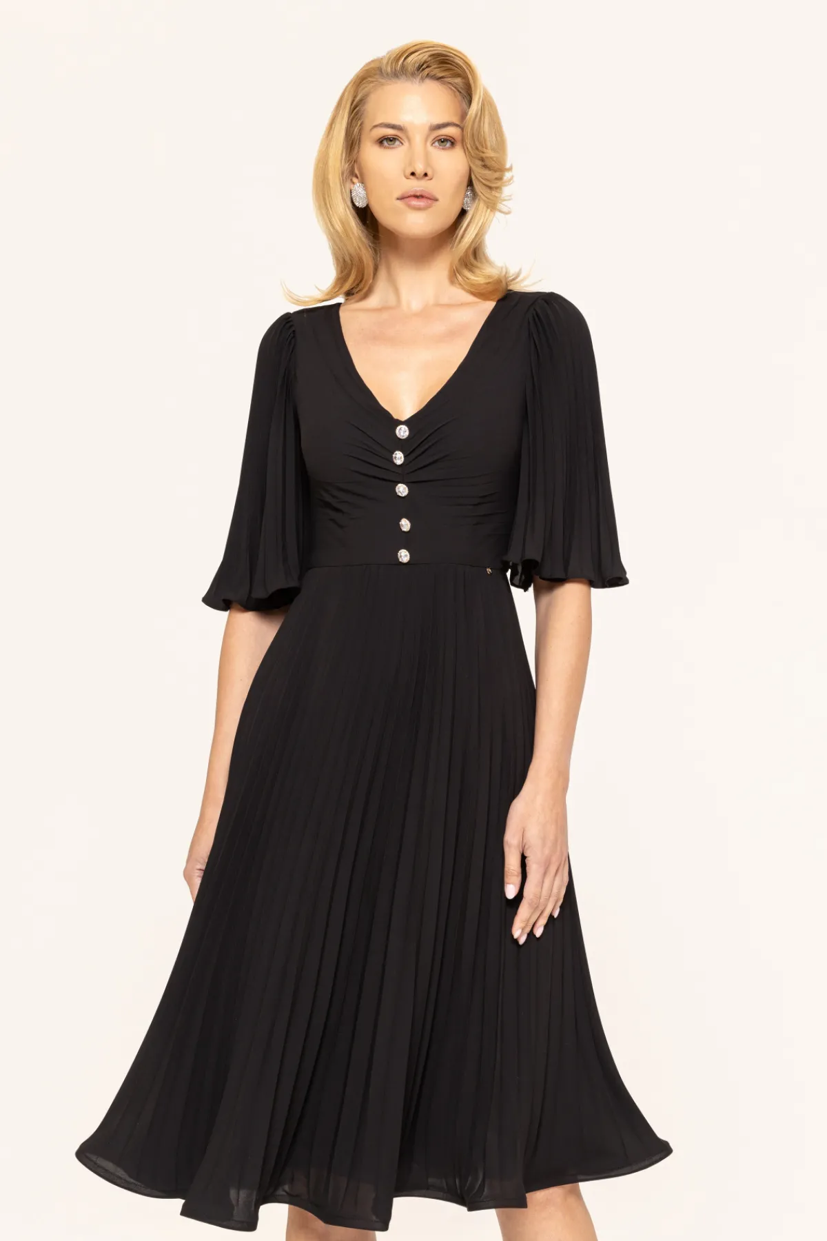 Cheap Embellished pleated dress Dresses