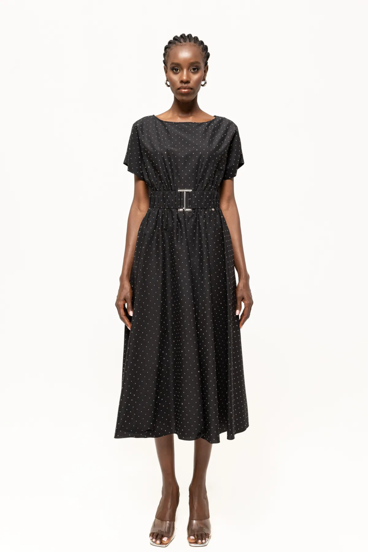 Flash Sale Embellished poplin midi dress Dresses