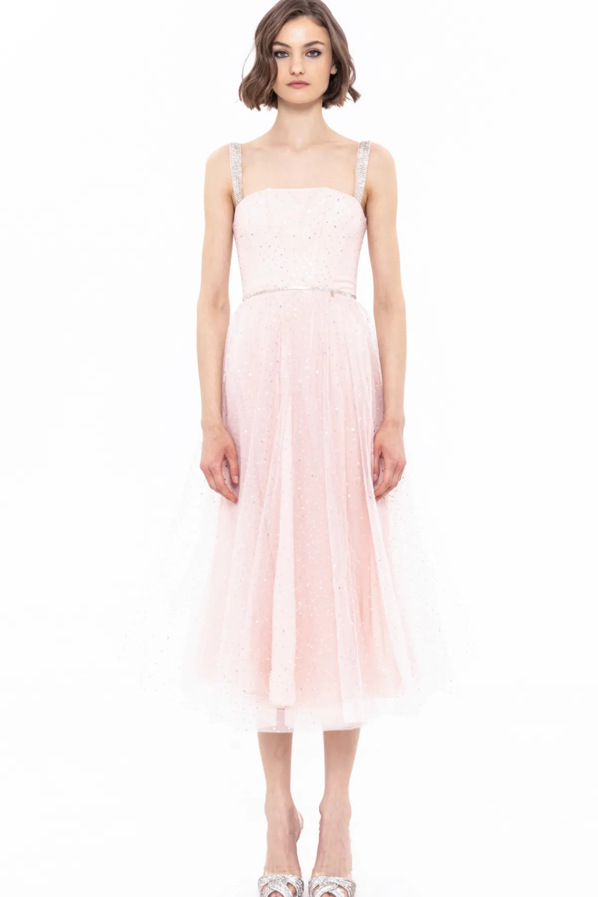 Outlet Embellished tulle midi dress Dresses