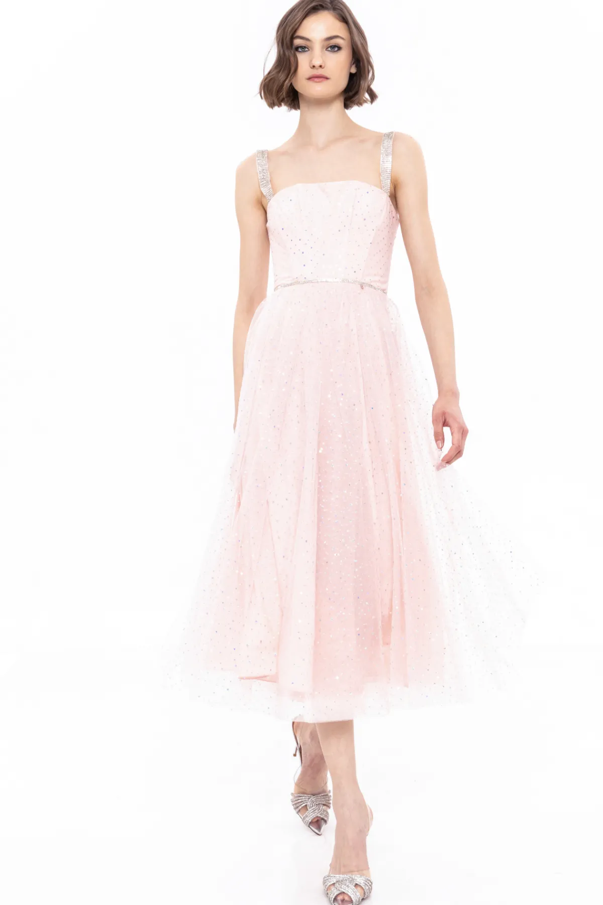 Outlet Embellished tulle midi dress Dresses