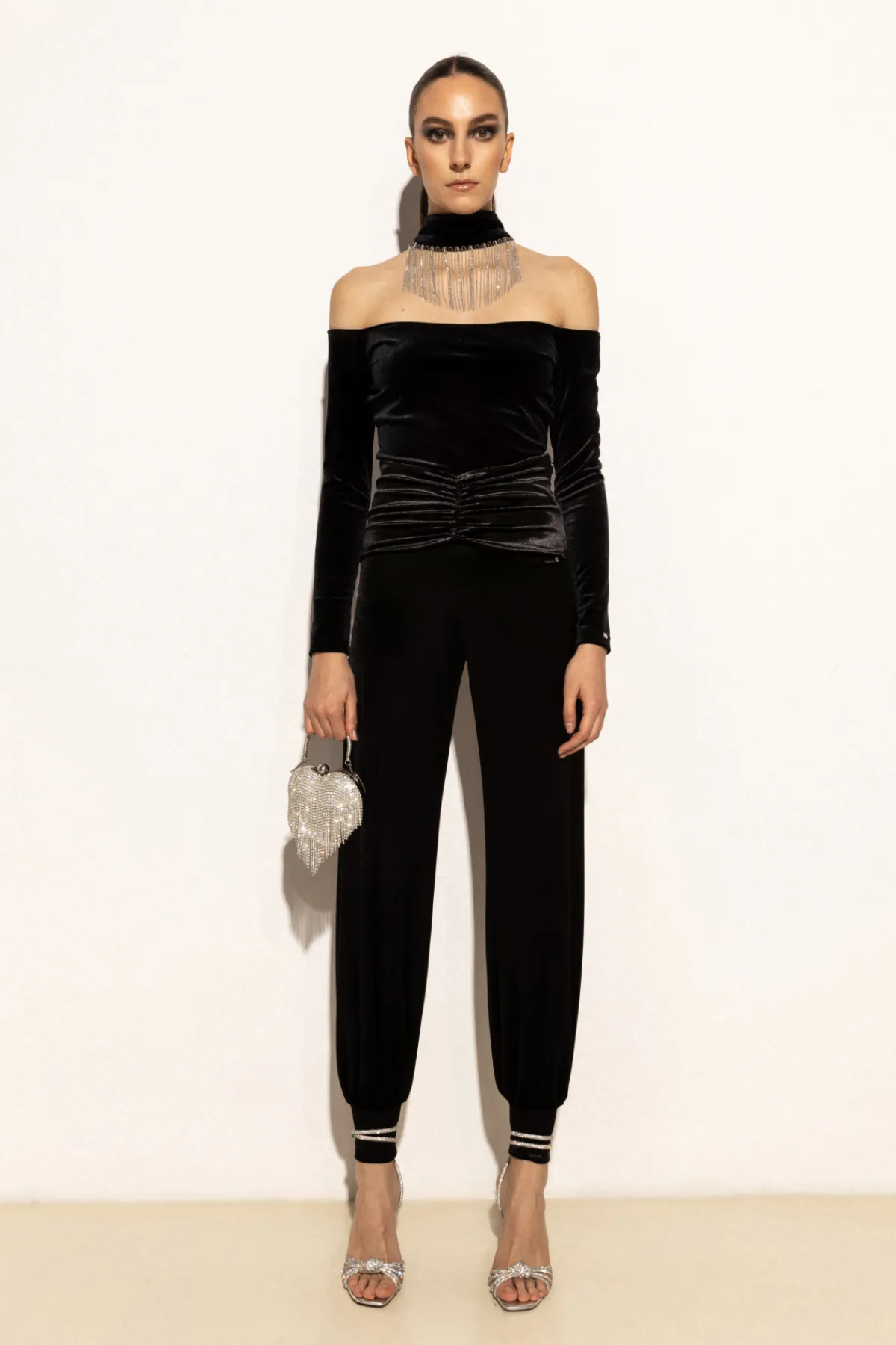 Online Embellished velvet bodysuit Body
