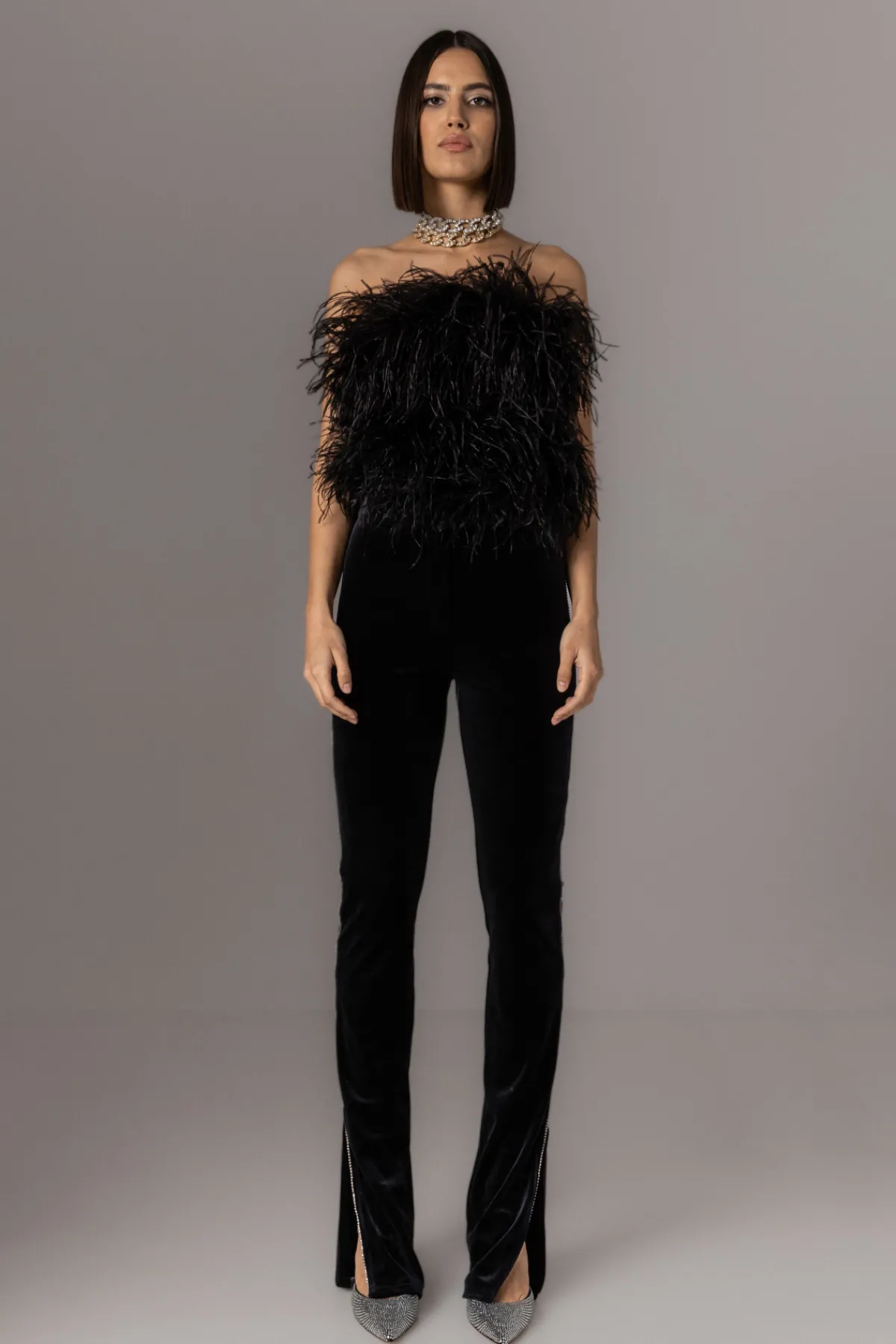 Store Embellished velvet pants Pants