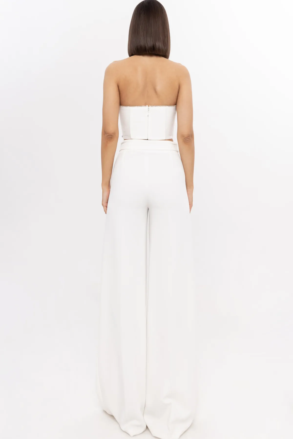 New Embellished zip-up corset Tops