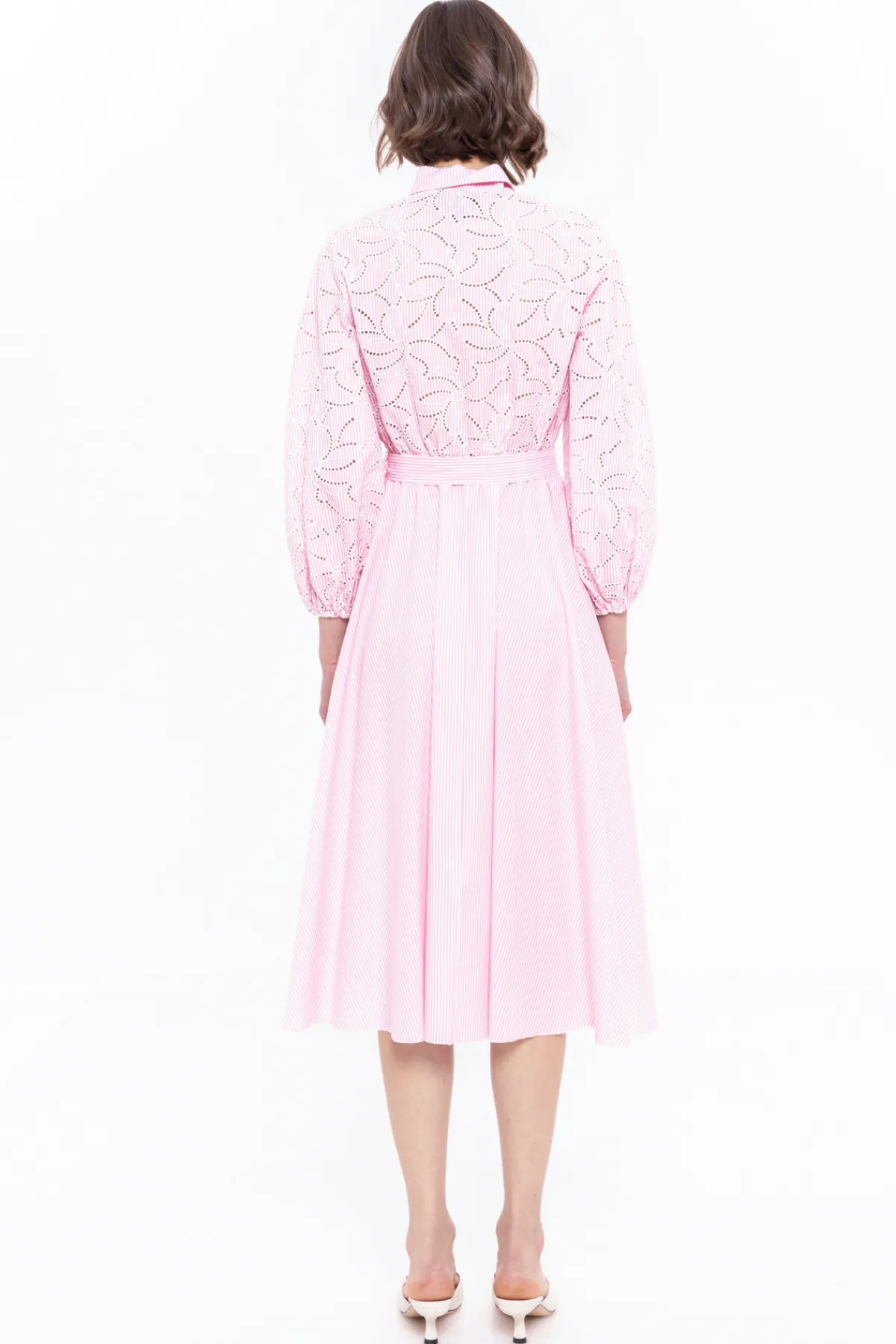 Outlet Embroidered cotton midi dress Dresses