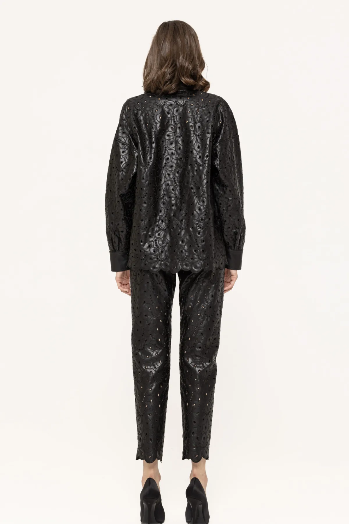 Discount Embroidered faux leather pants Leather | Pants