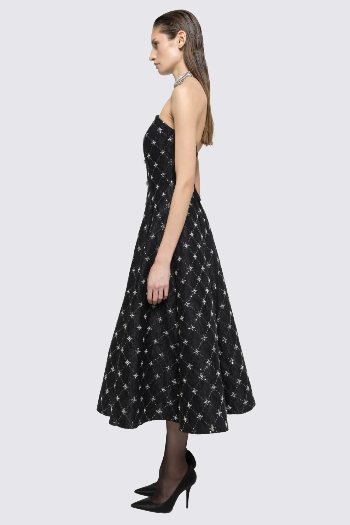 Online Embroidered jacquard midi dress Dresses