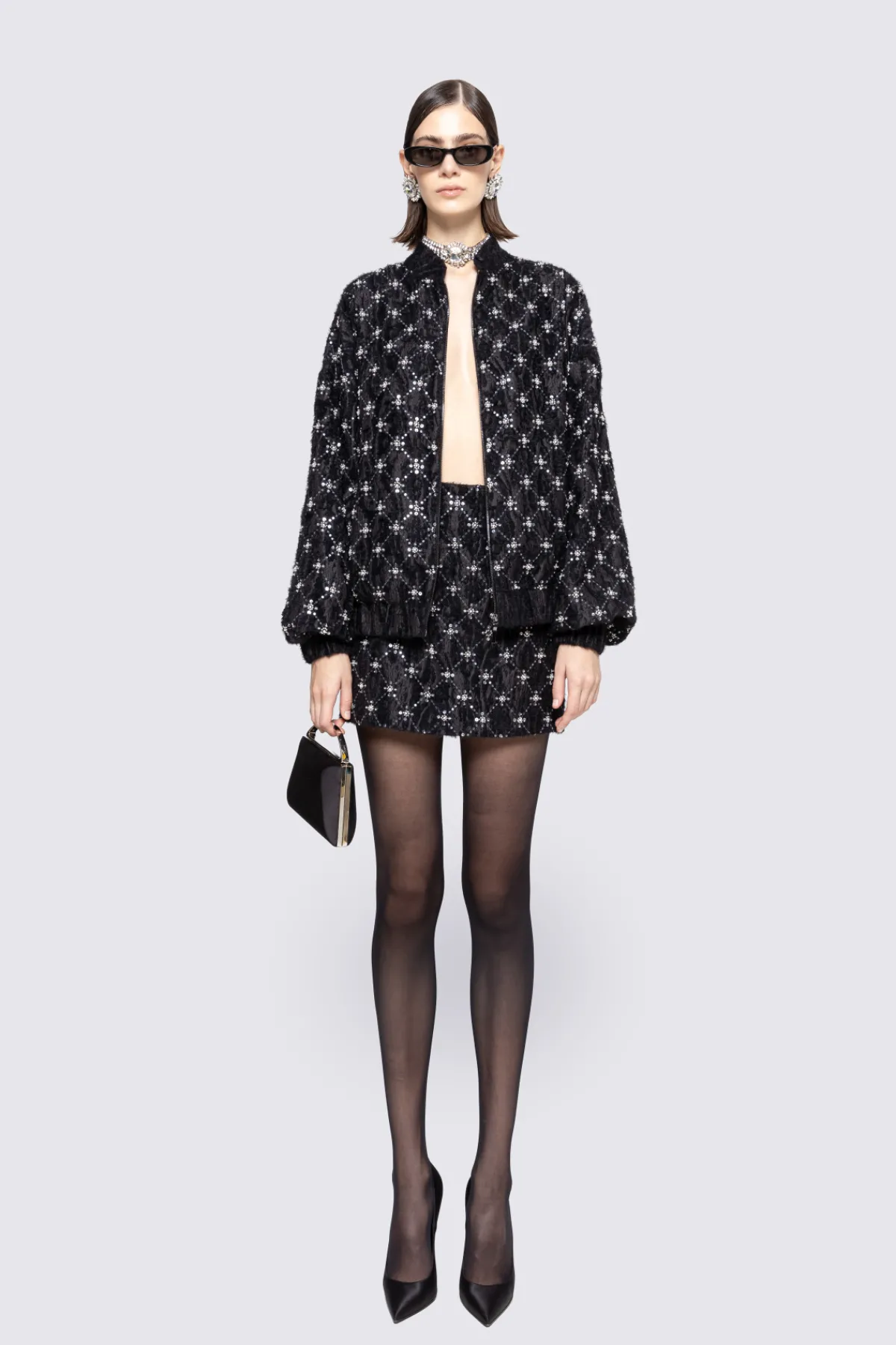 Sale Embroidered jacquard oversized jacket Jackets