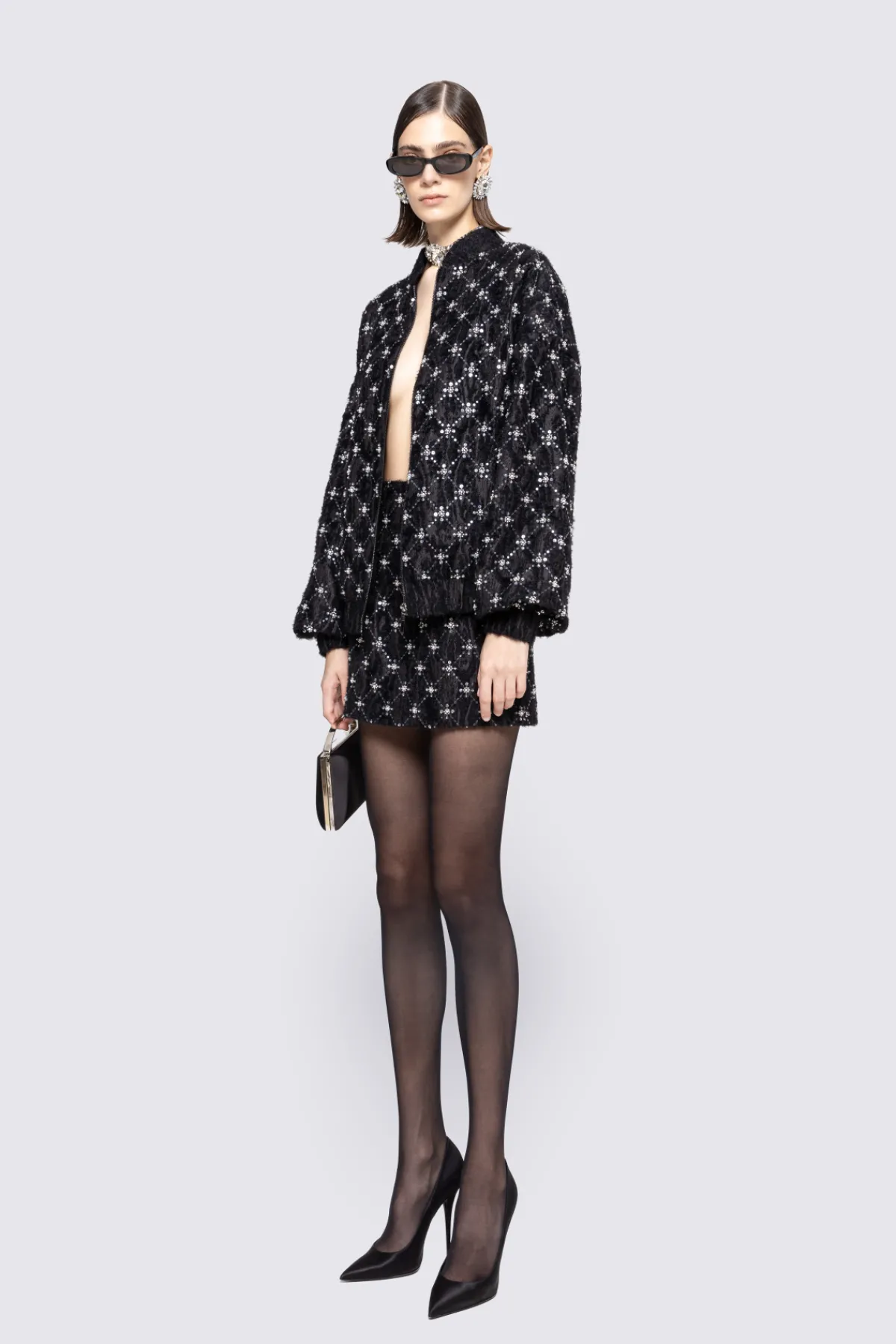 Sale Embroidered jacquard oversized jacket Jackets