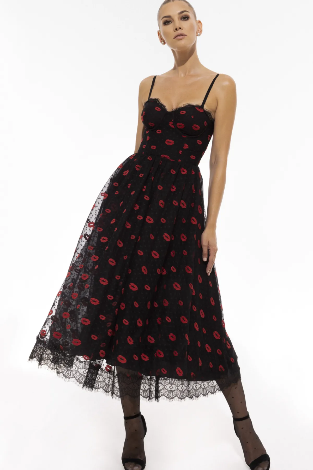 Cheap Embroidered tulle dress Dresses