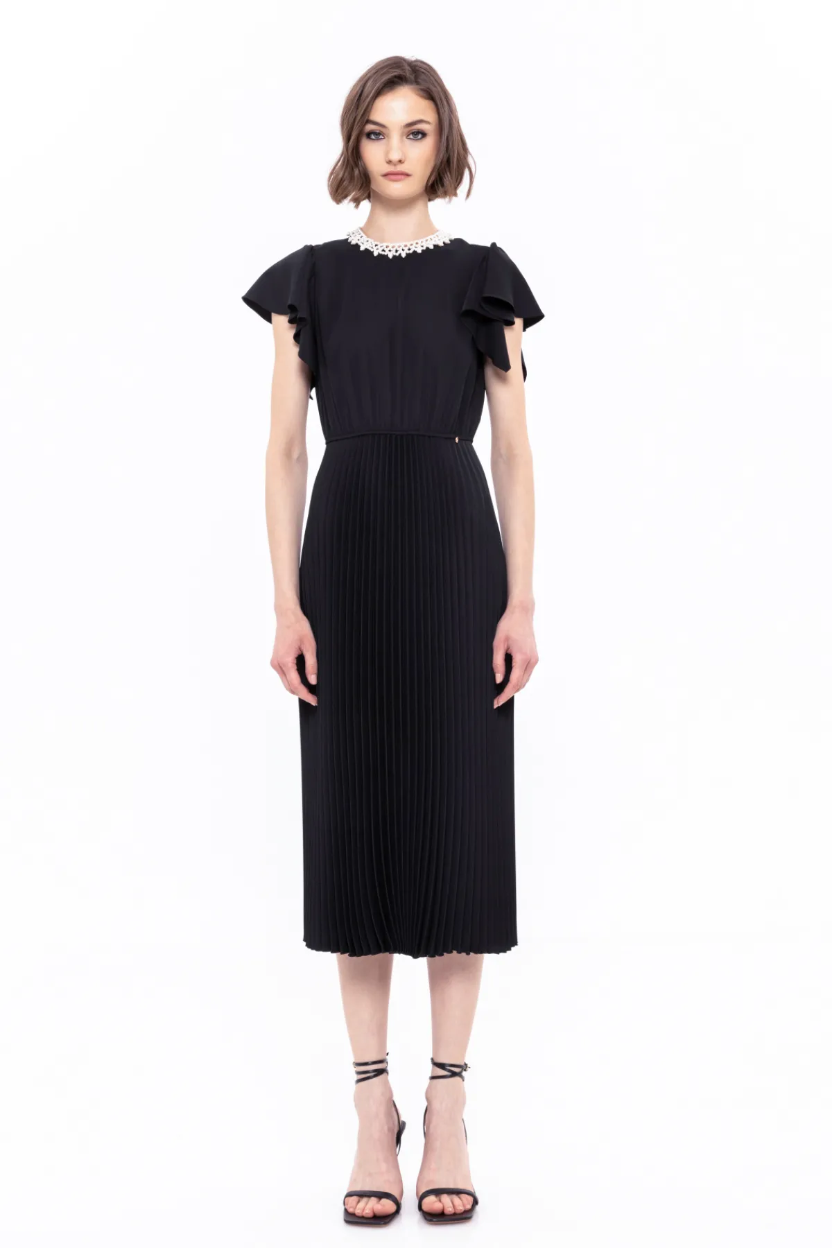Hot Faux pearl-appliqué midi dress Dresses
