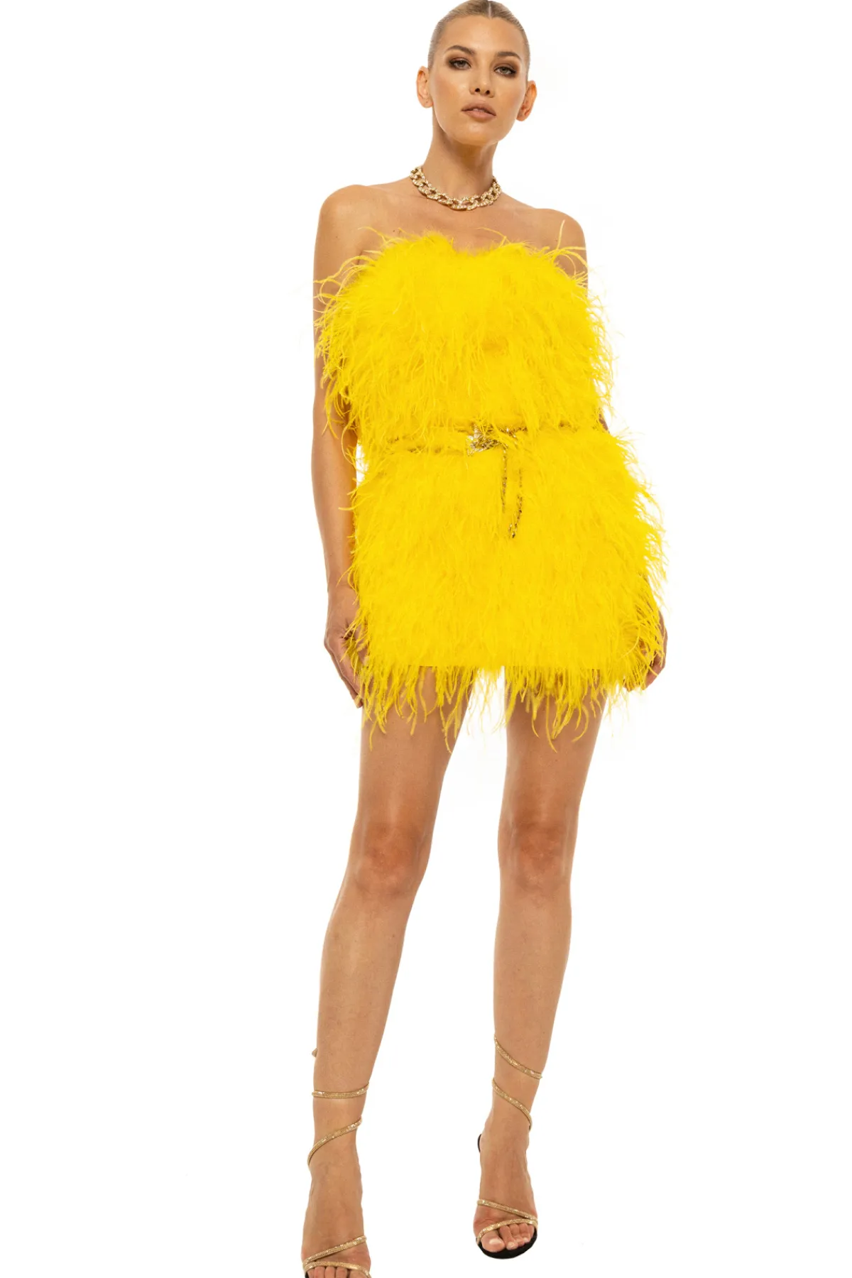 Cheap Feather mini dress Dresses