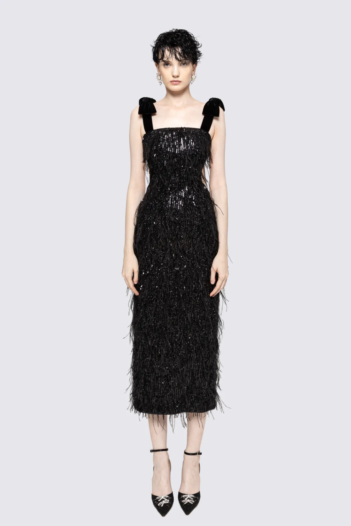 New Feather sequin midi dress Dresses