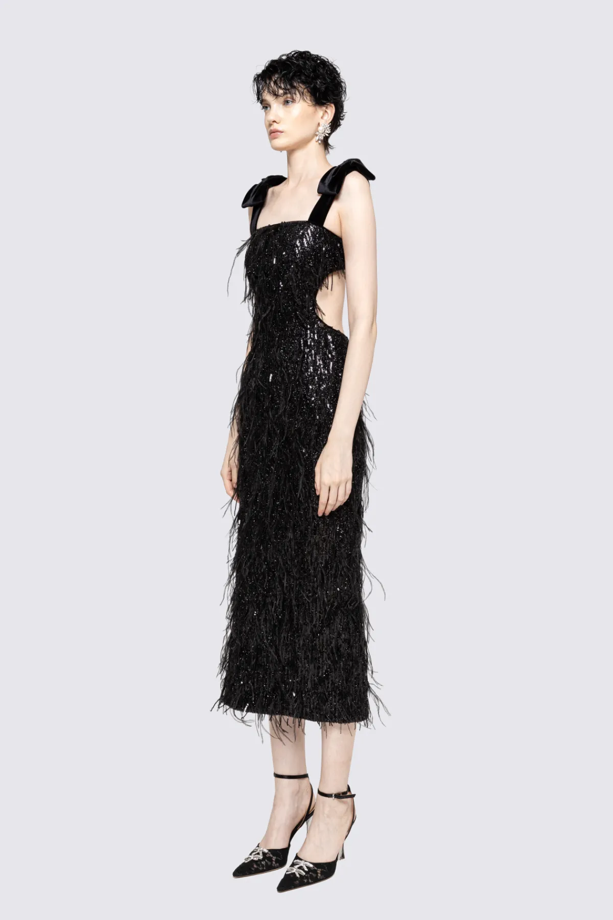 New Feather sequin midi dress Dresses