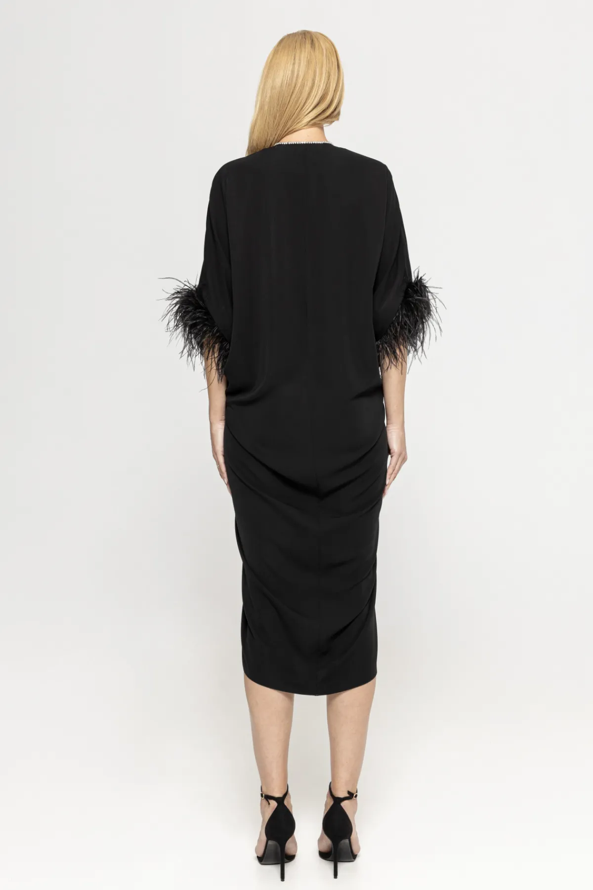 Outlet Feather-trimmed midi dress Dresses