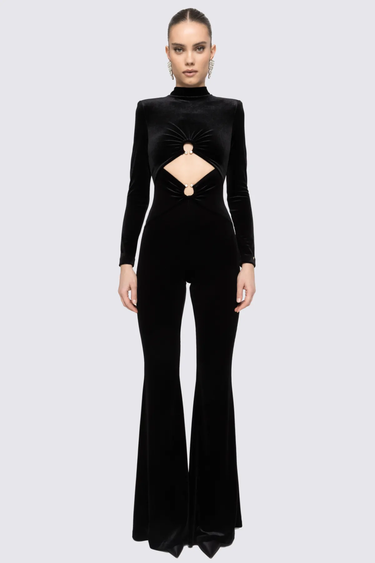 Hot Flared velvet jumpsuit Jumpsuits
