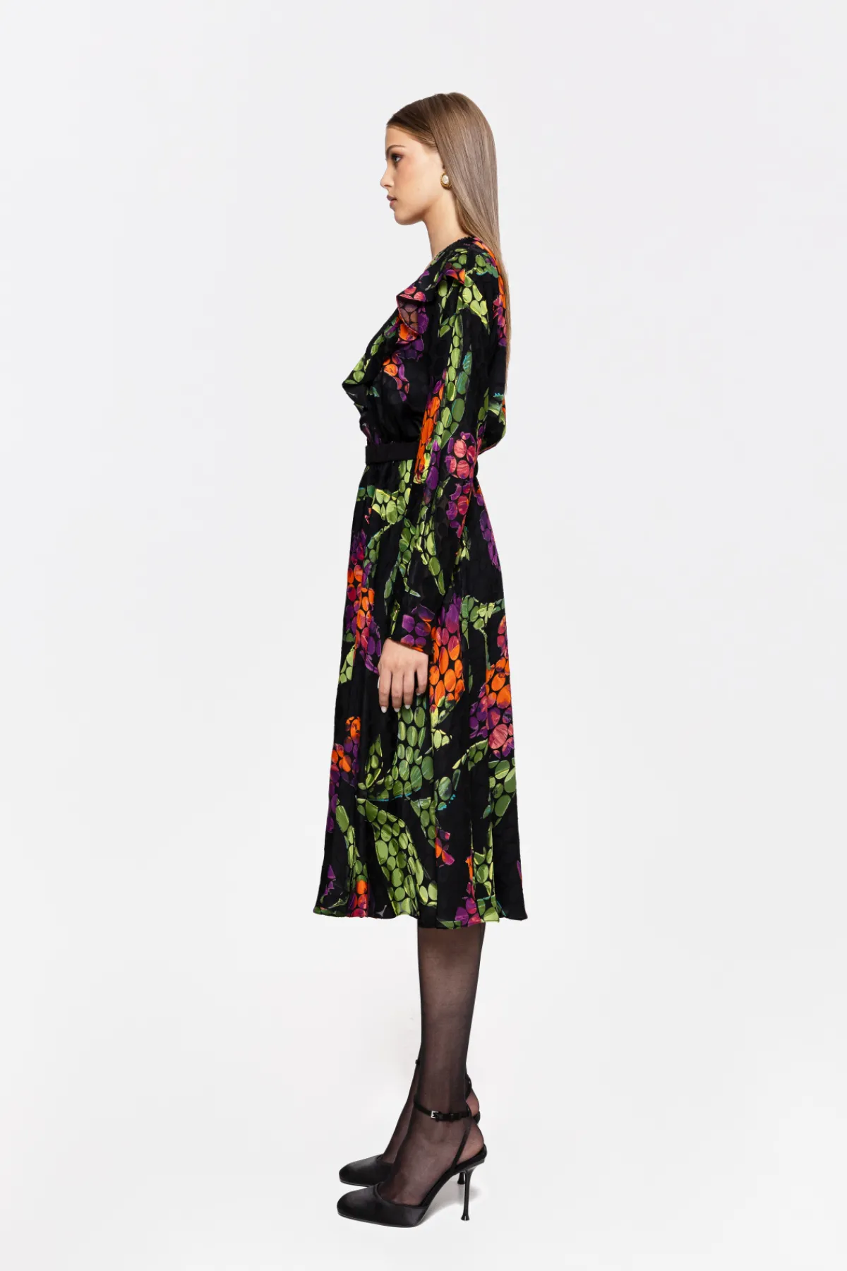 Flash Sale Floral burnout midi dress Dresses