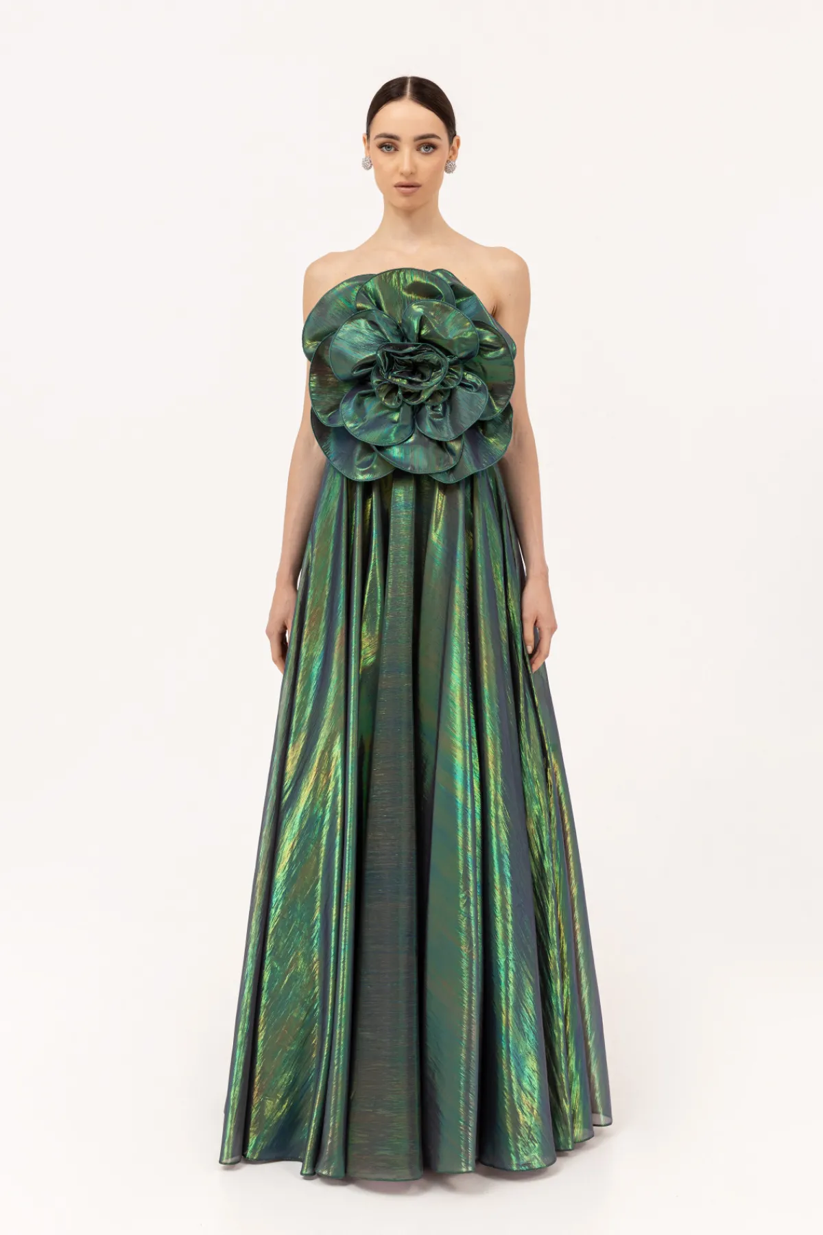Store Floral-appliqué chiffon maxi dress Dresses