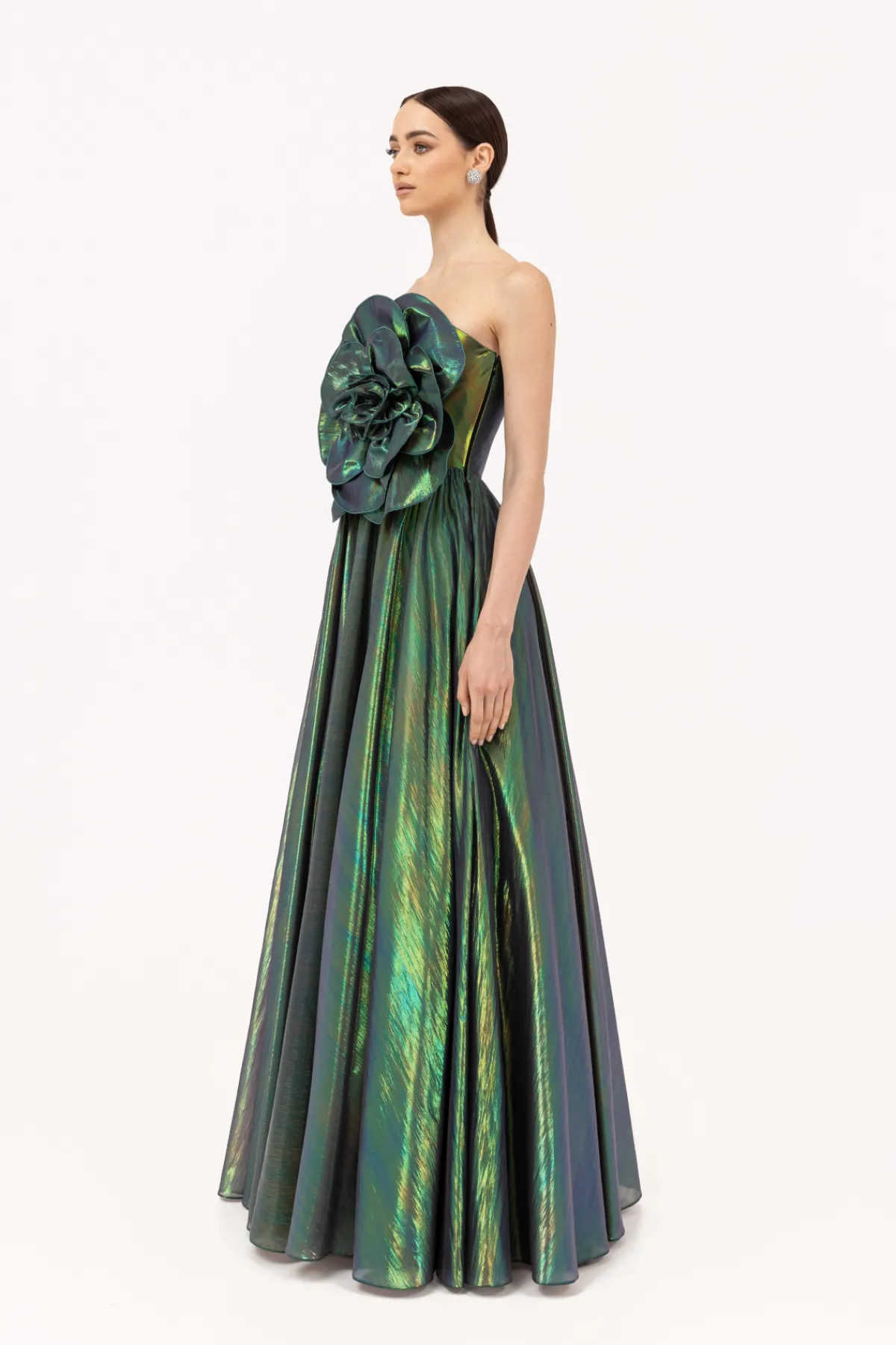 Store Floral-appliqué chiffon maxi dress Dresses