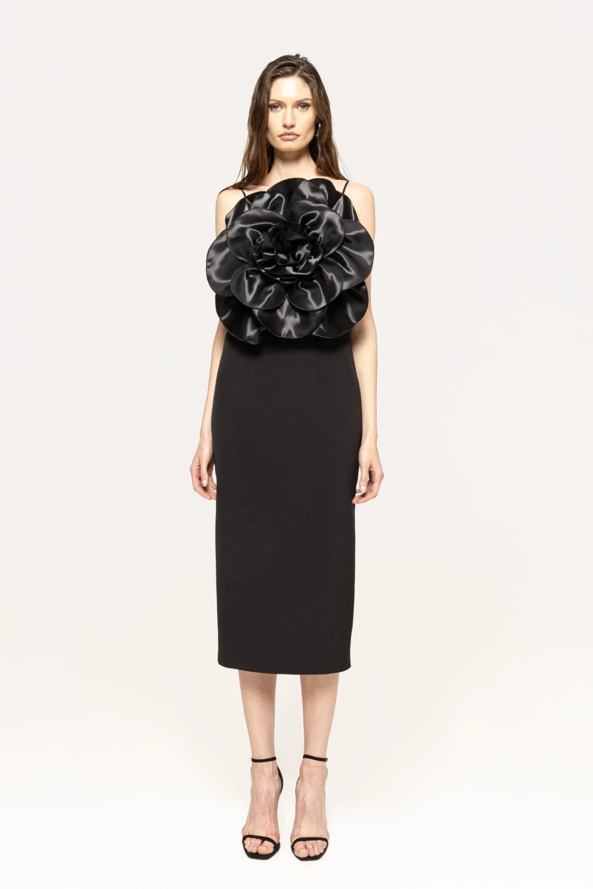 Flash Sale Floral-appliqué midi dress Dresses