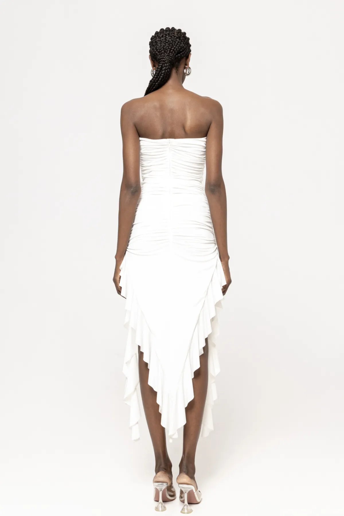 Clearance Floral-appliqué midi dress Dresses