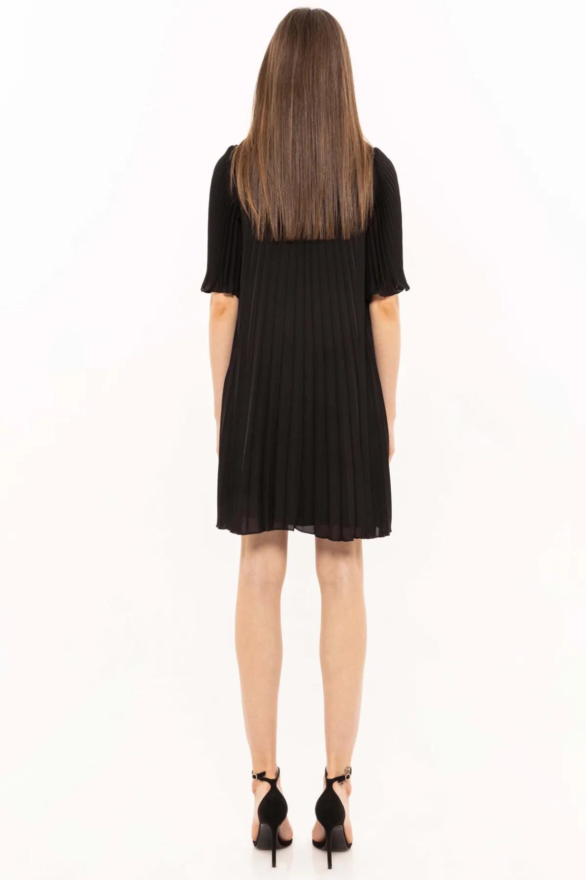 Clearance Floral-appliqué pleated dress Dresses