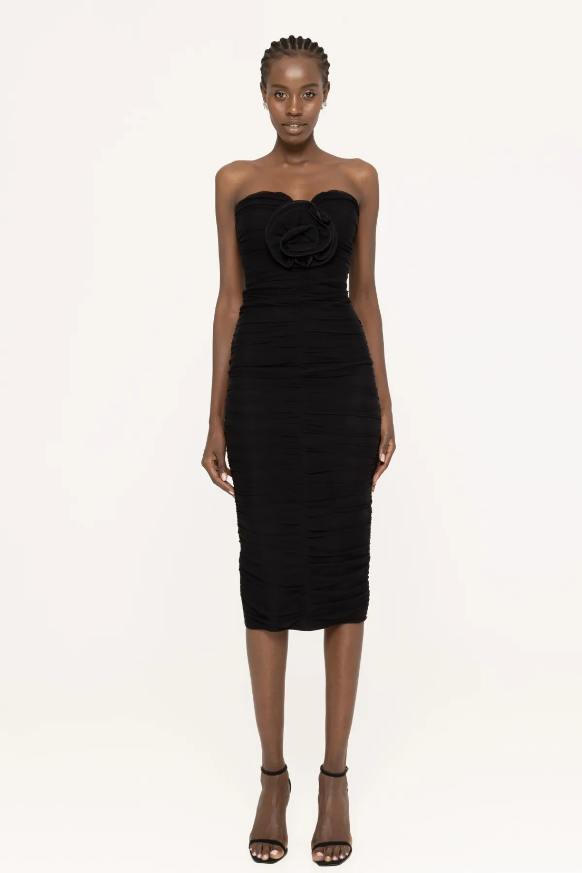 Best Floral-appliqué ruched dress Dresses