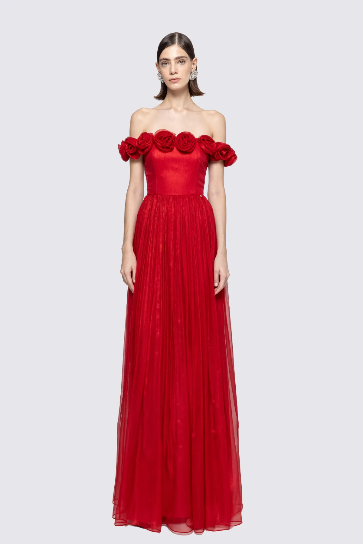 Online Floral-appliqué silk maxi dress Dresses