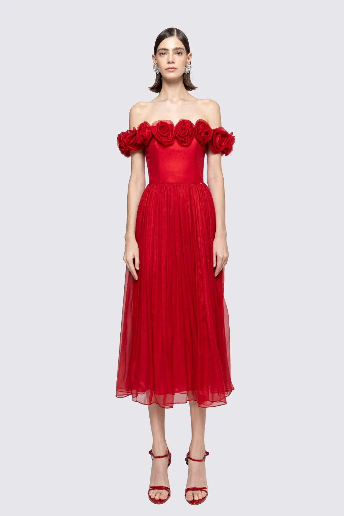 Best Sale Floral-appliqué silk maxi dress Dresses
