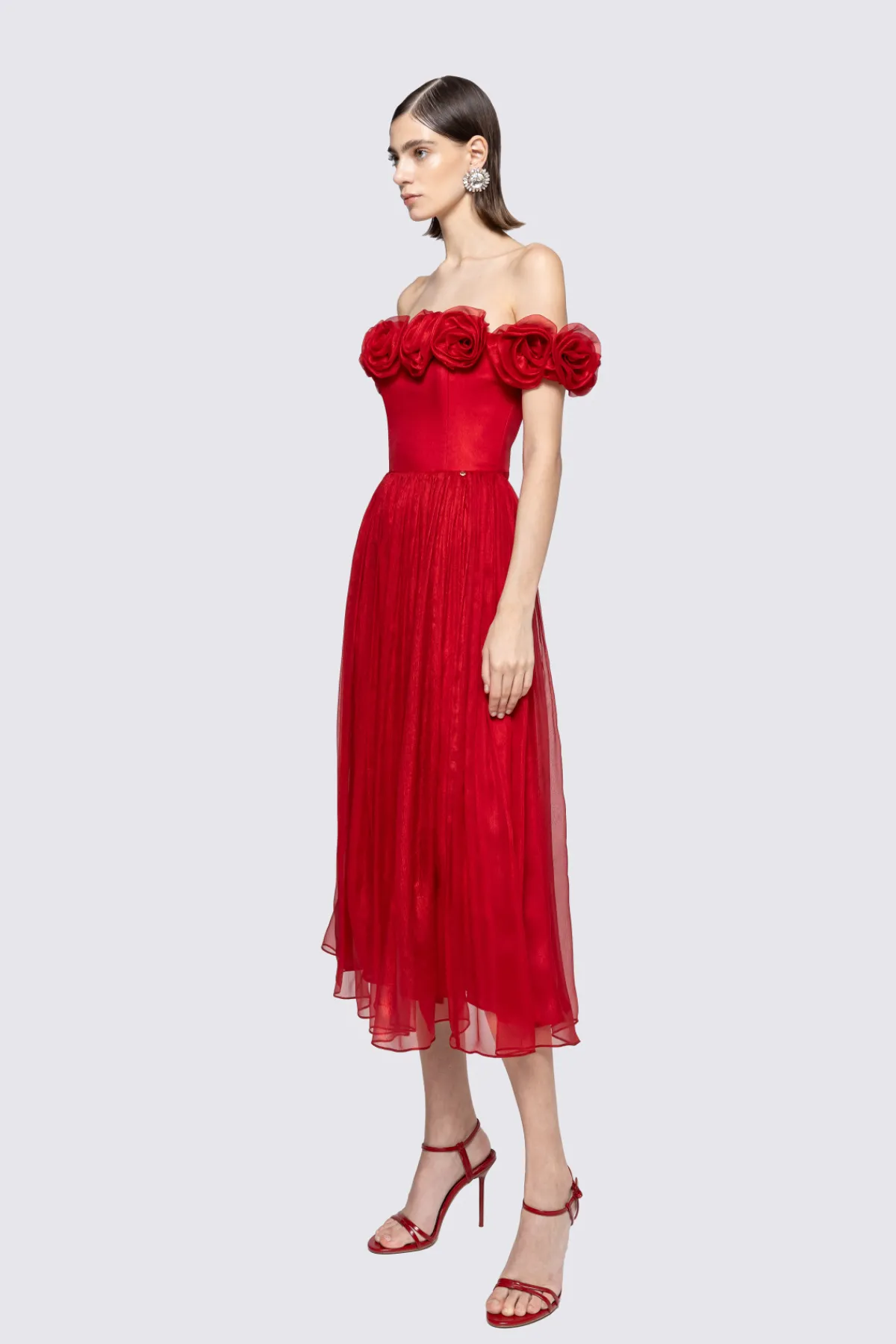 Best Sale Floral-appliqué silk maxi dress Dresses