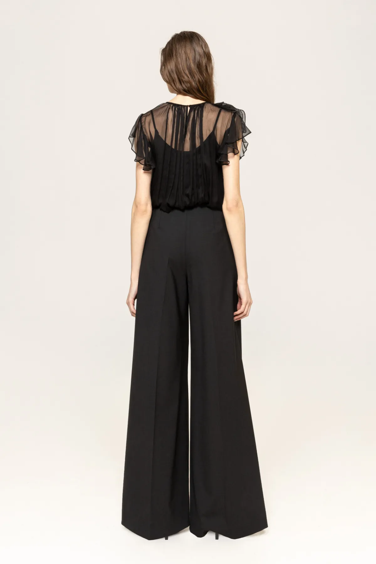 Store Floral-appliqué silk top Tops