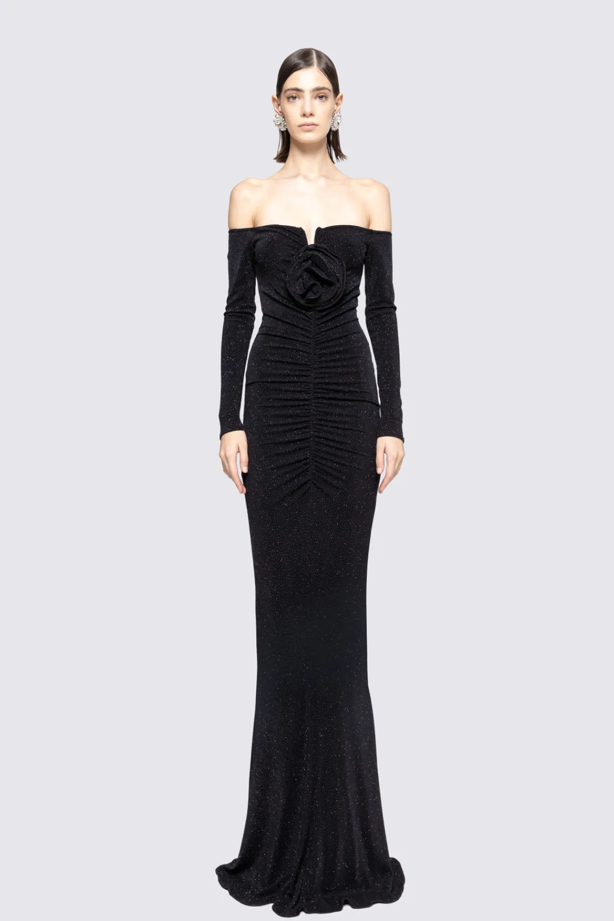 Hot Floral-detail ruched maxi dress Dresses