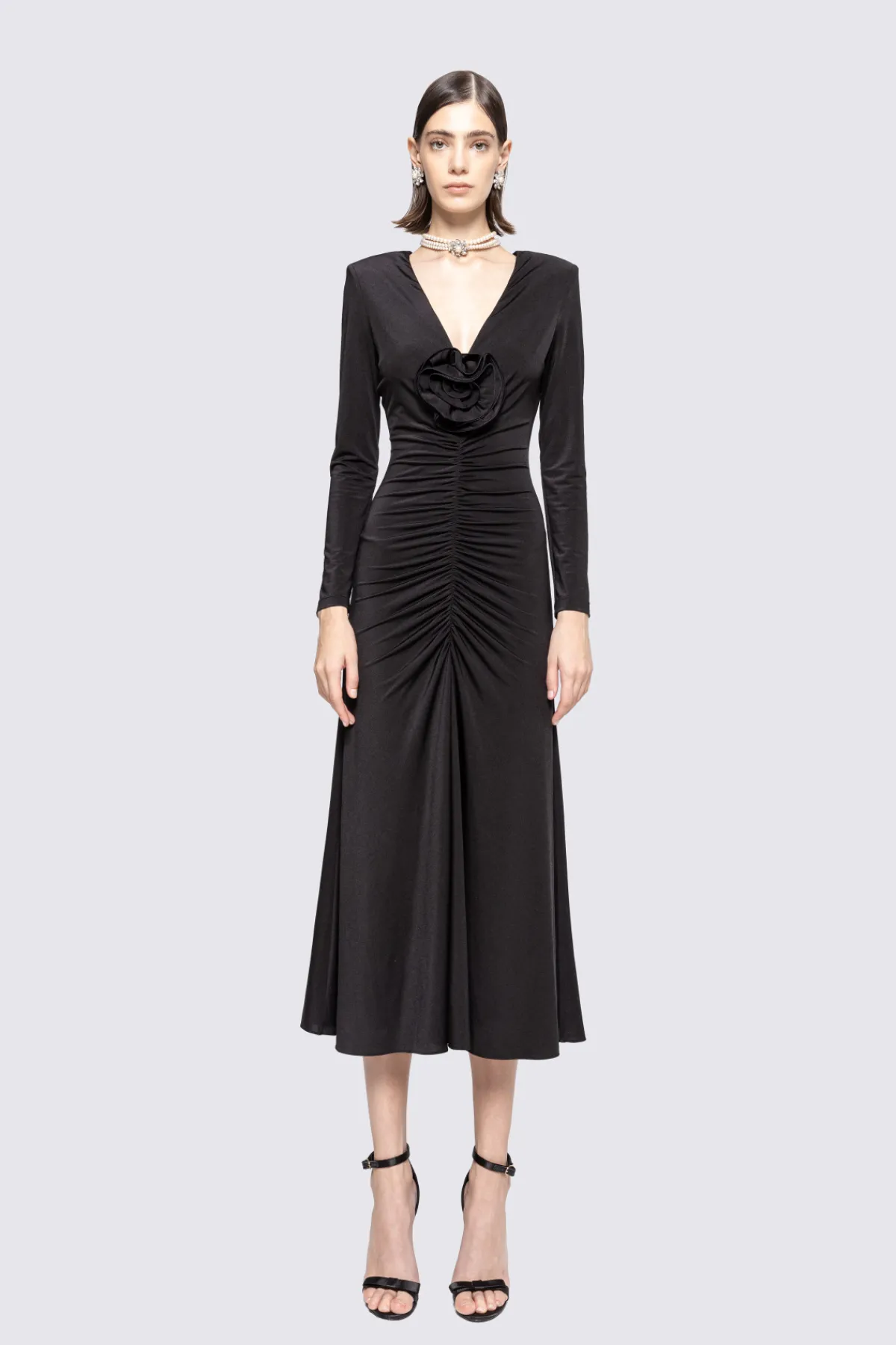 Outlet Floral-detailing midi dress Dresses