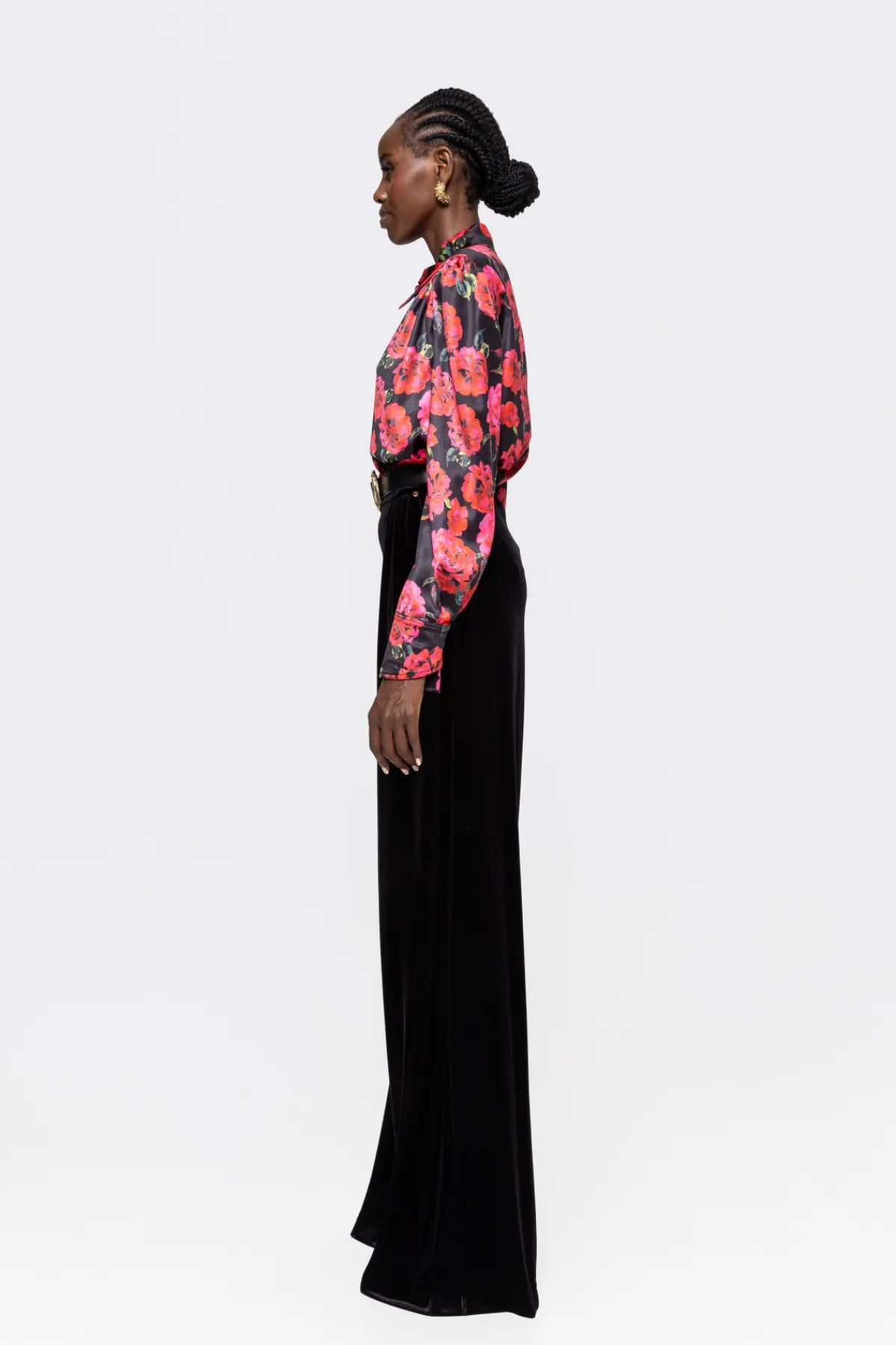 Sale Floral- satin shirt Tops