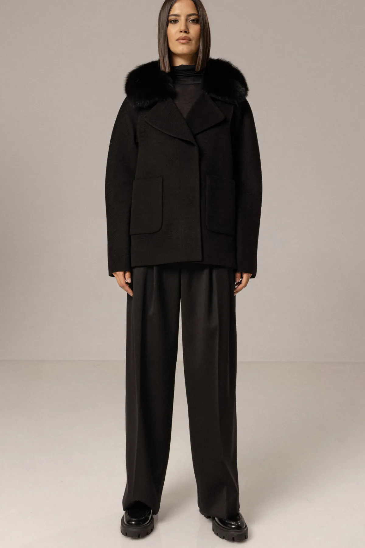 Online Fox-fur collar coat Coats