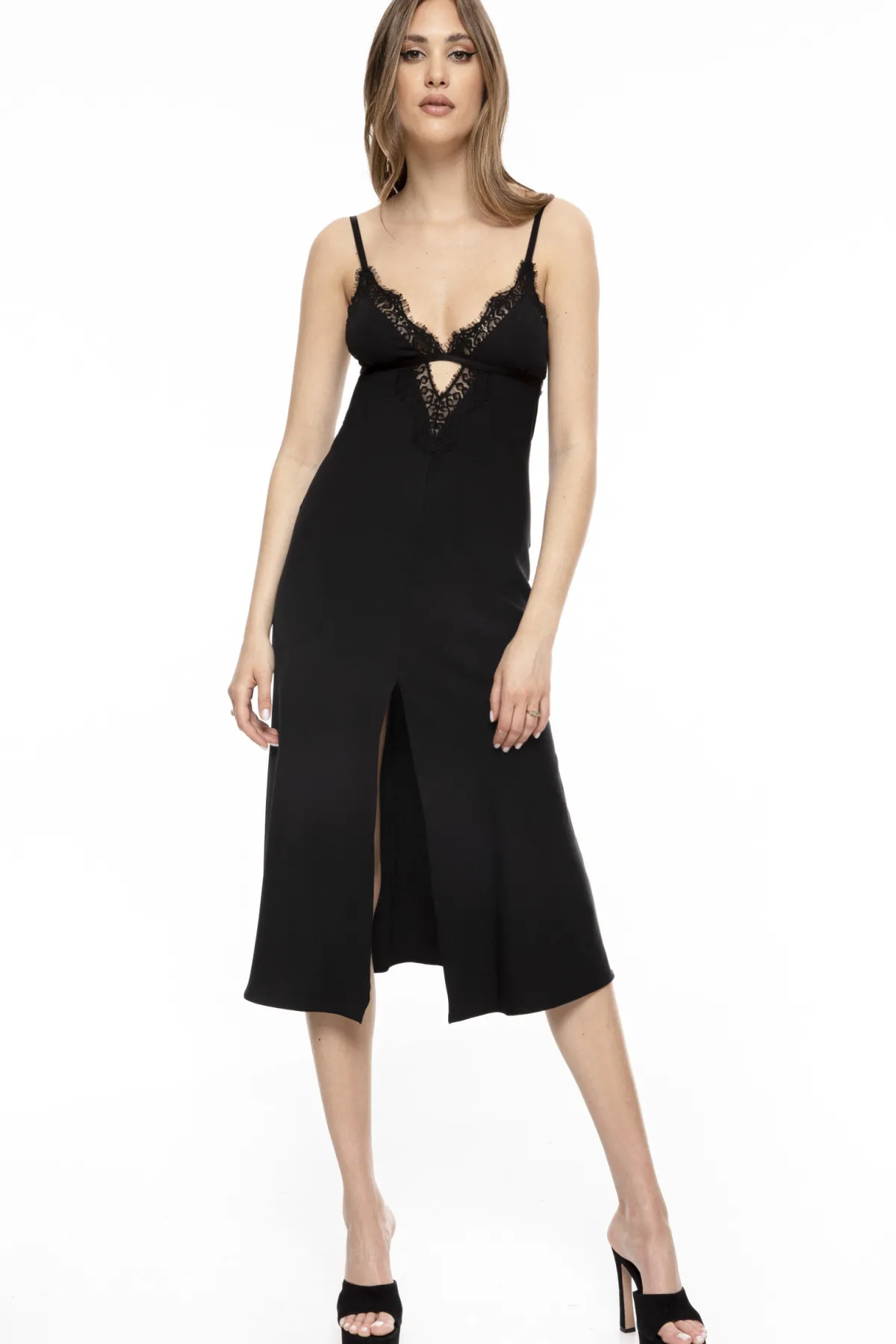 Hot Front slit midi dress Dresses