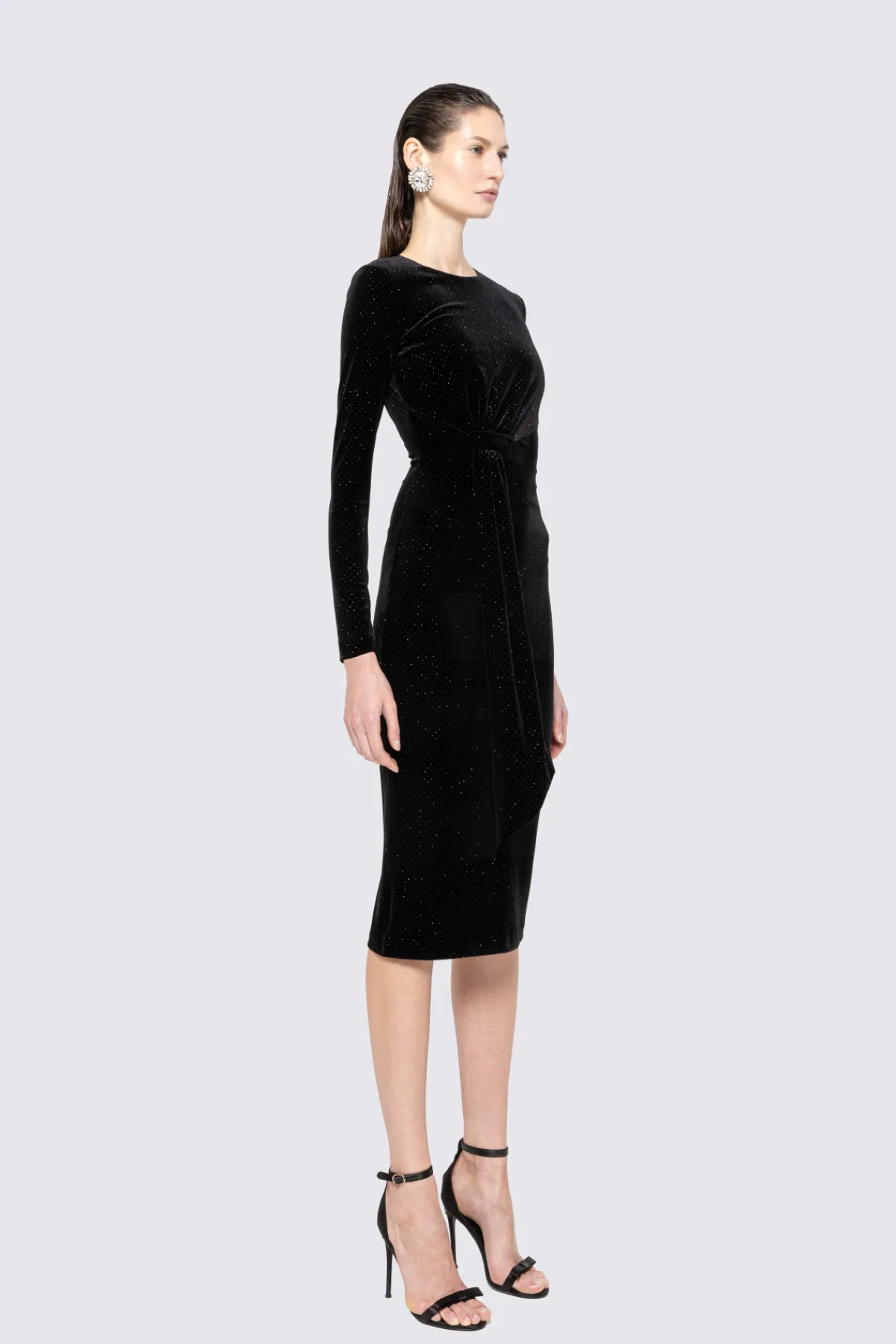 New Glitter velvet midi dress Dresses