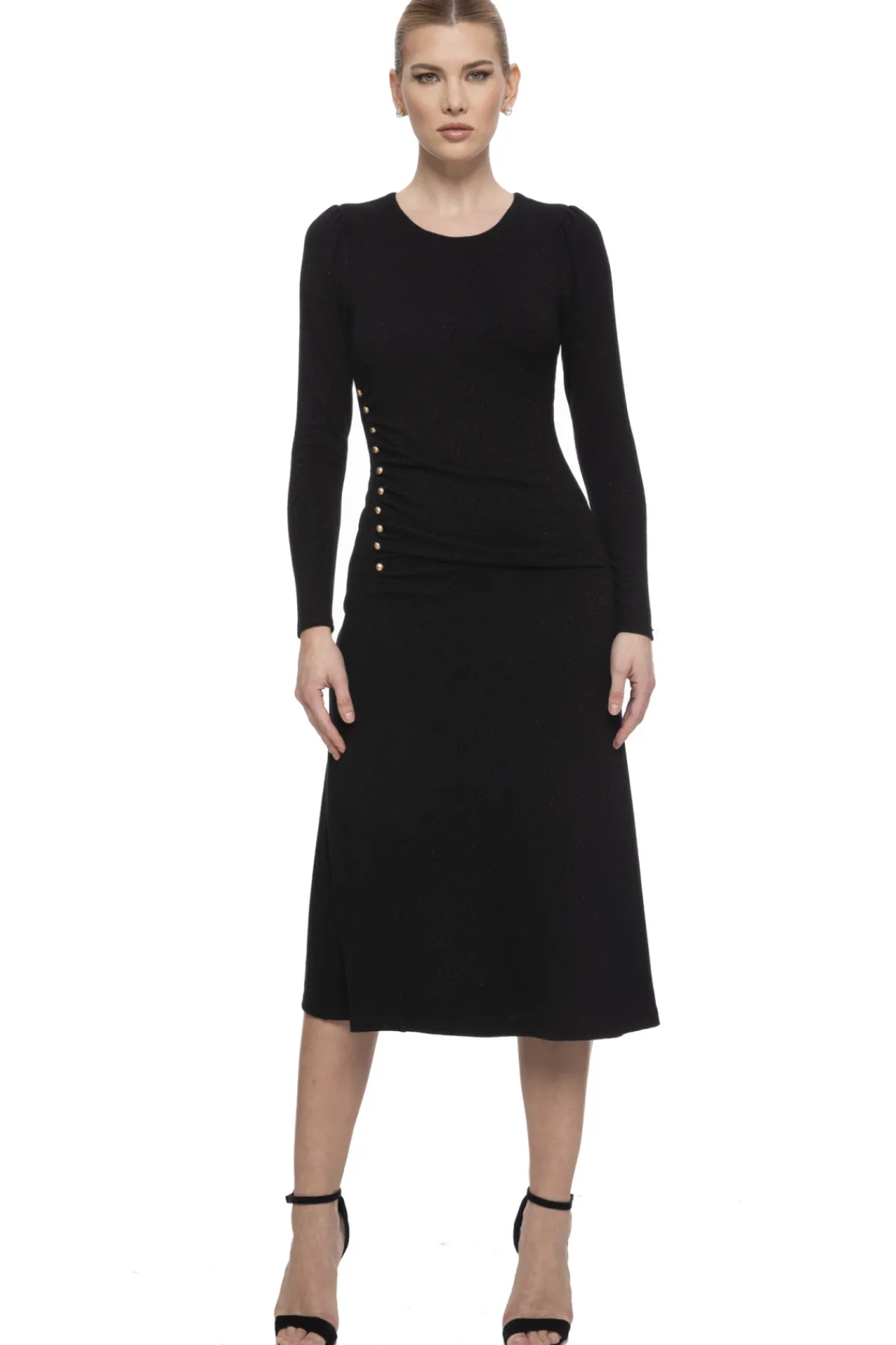 Cheap Golden thread viscose dress Dresses
