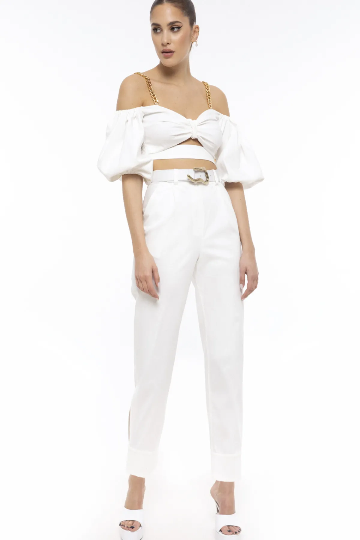 Cheap High waisted cotton pants Pants