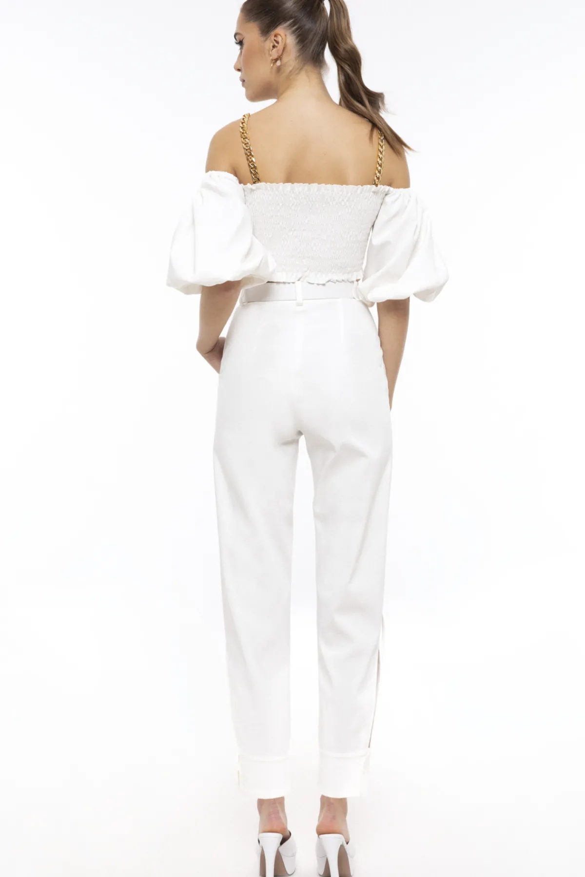 Cheap High waisted cotton pants Pants