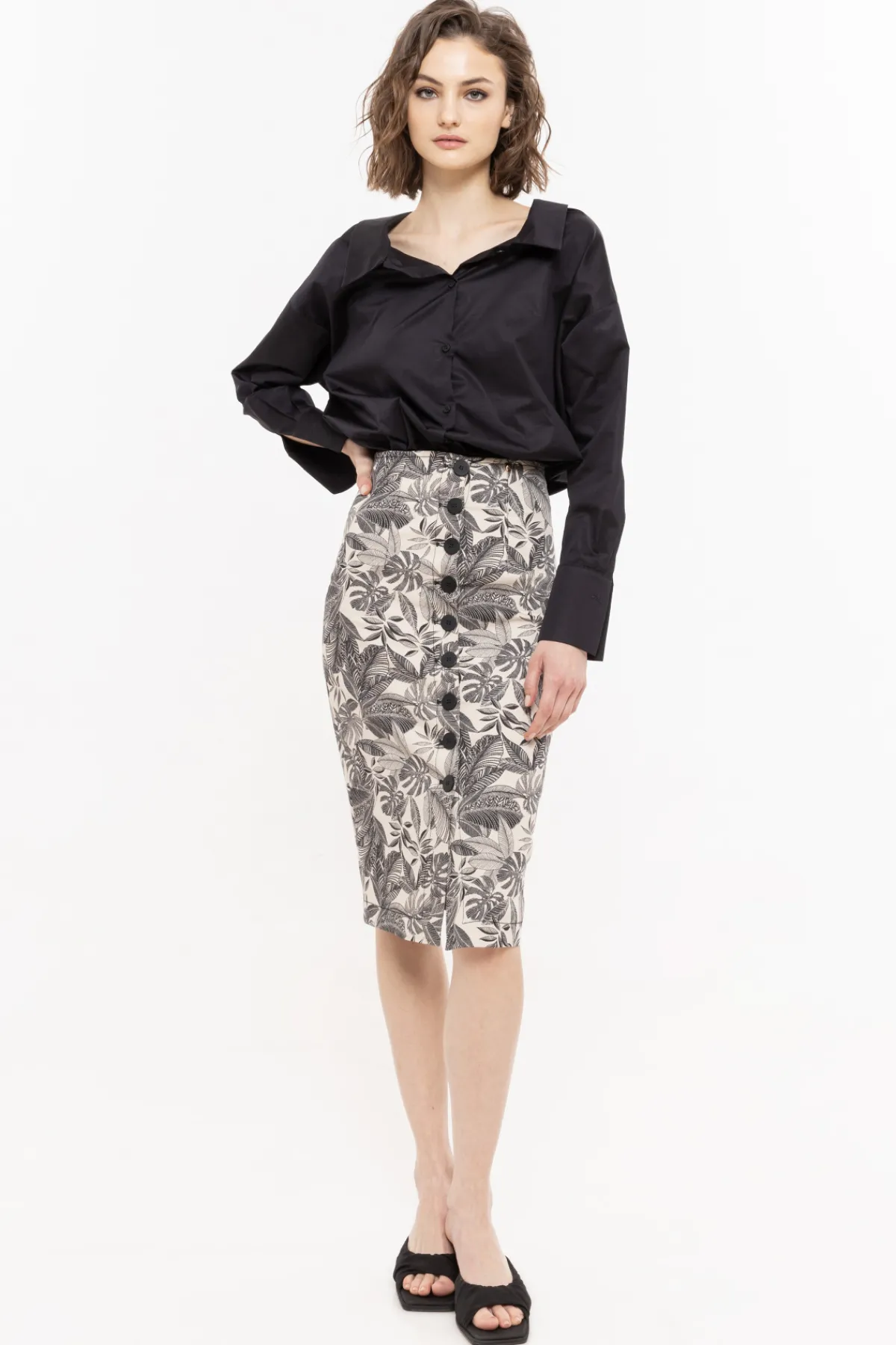 Fashion High waisted cotton skirt Skirts