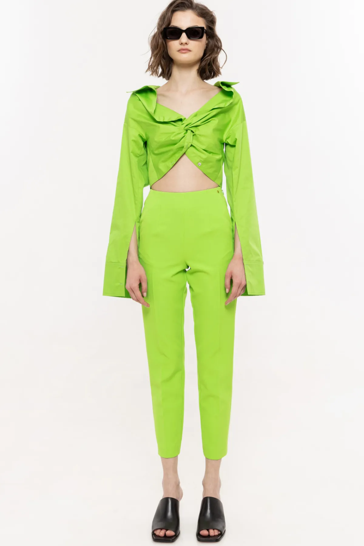 Shop High waisted slim pants Pants