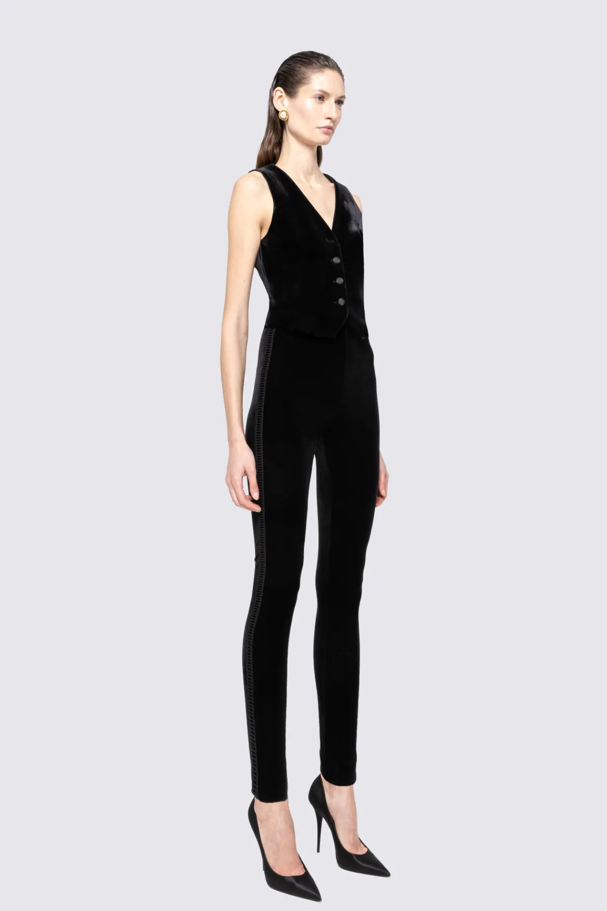 Cheap High waisted velvet leggings Pants
